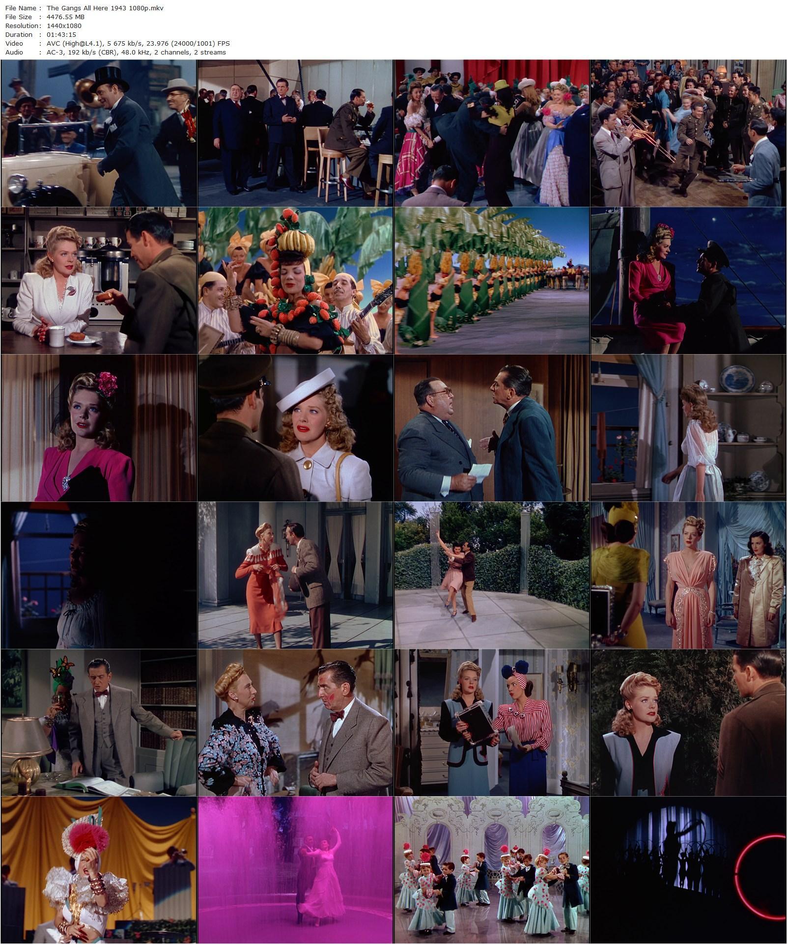 The Gang’s All Here (1943) Busby Berkeley, Alice Faye, Carmen Miranda, Phil Baker-poster