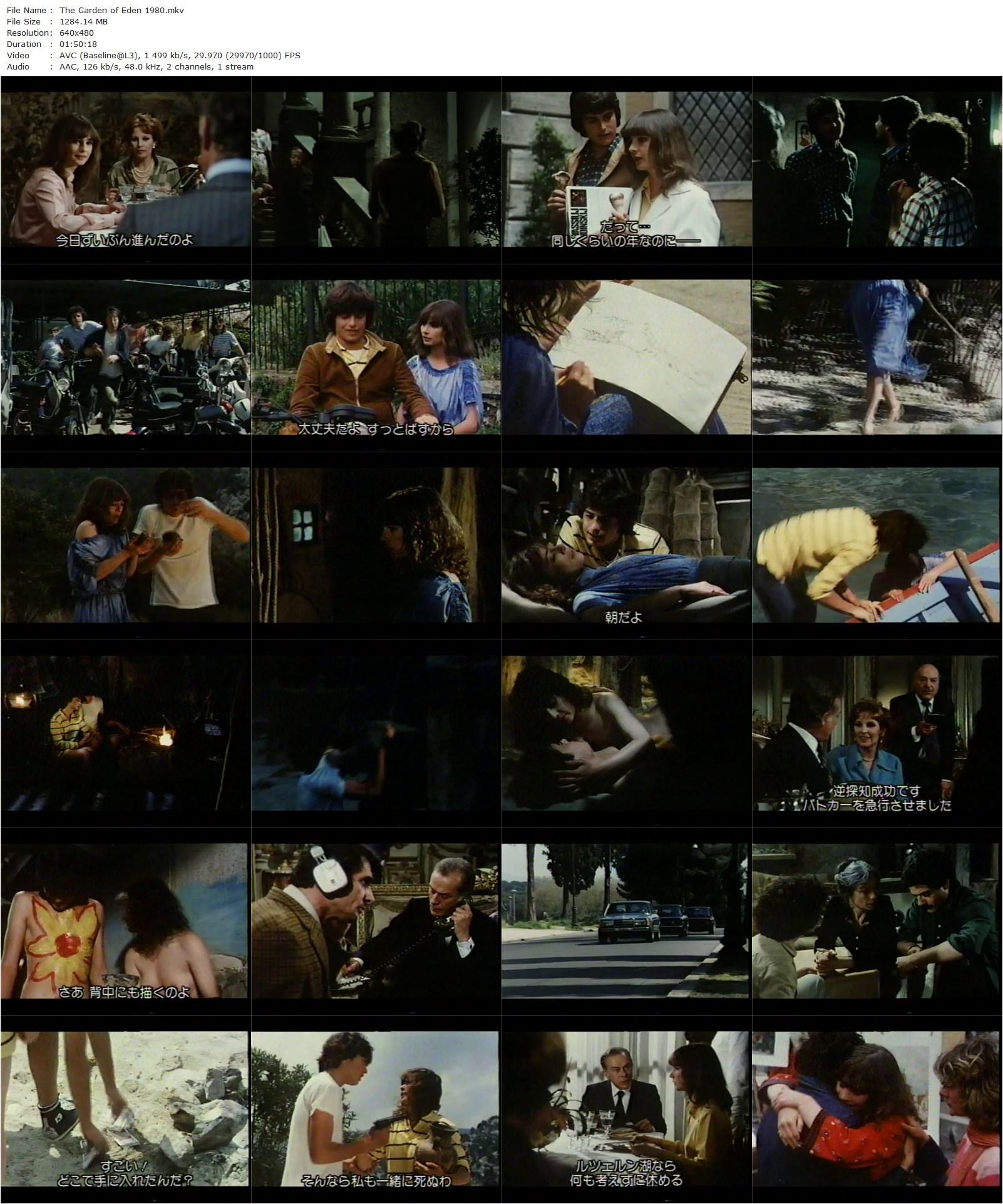 The Garden of Eden AKA Eden no sono (1980) Yasuzô Masumura, Ronni Valente, Leonora Fani, Angela Goodwin-poster