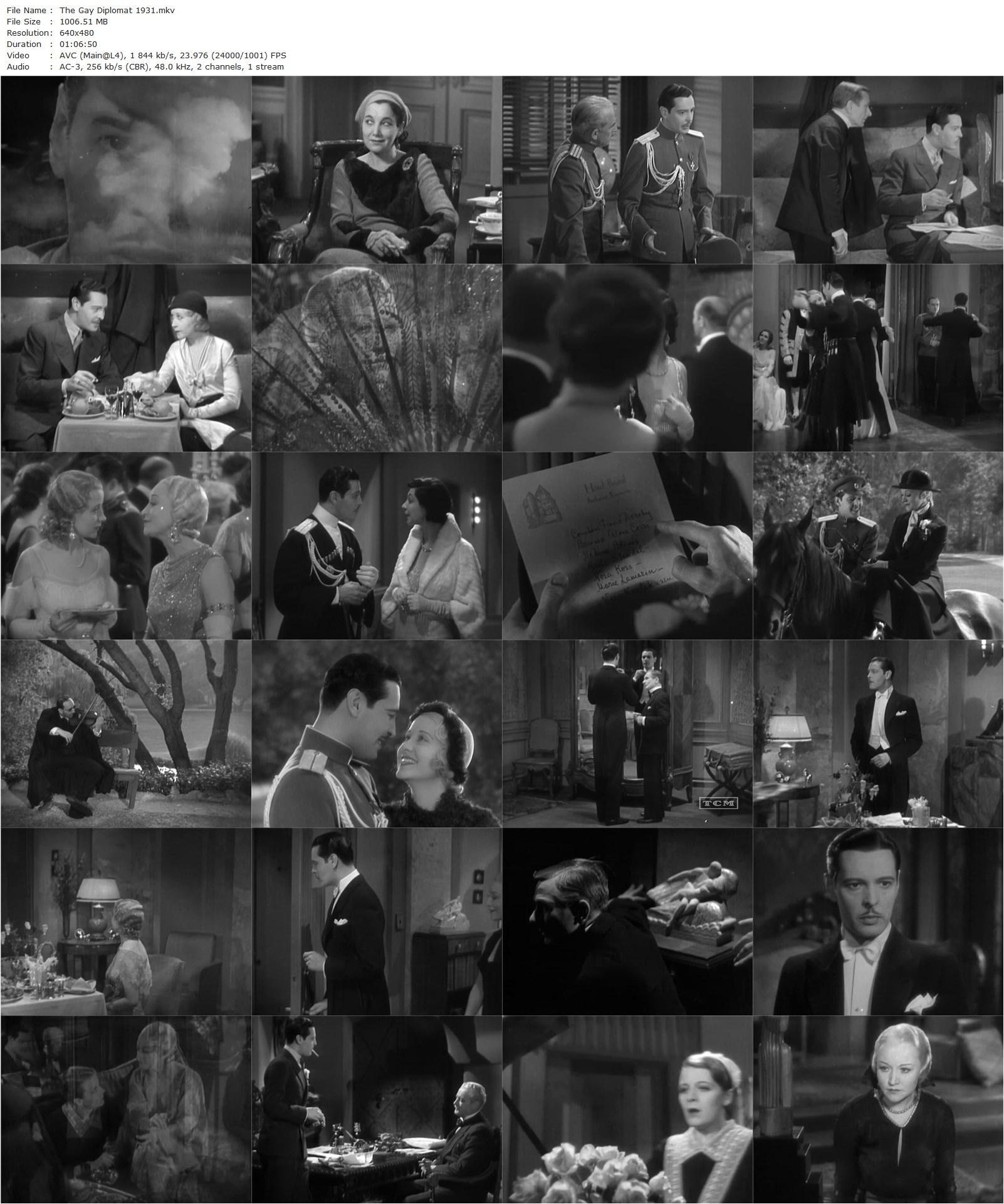 The Gay Diplomat (1931) Richard Boleslawski, Genevieve Tobin, Betty Compson, Ivan Lebedeff-poster