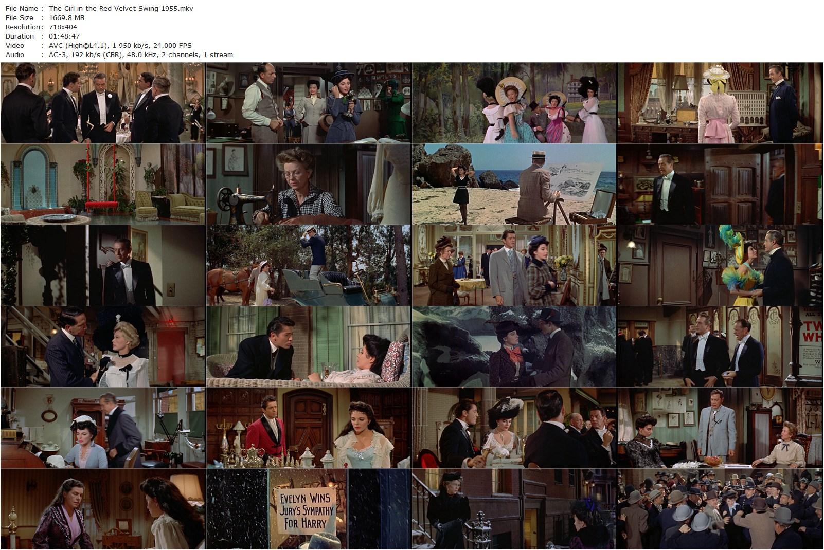 The Girl in the Red Velvet Swing (1955) Richard Fleischer, Ray Milland, Joan Collins, Farley Granger-poster