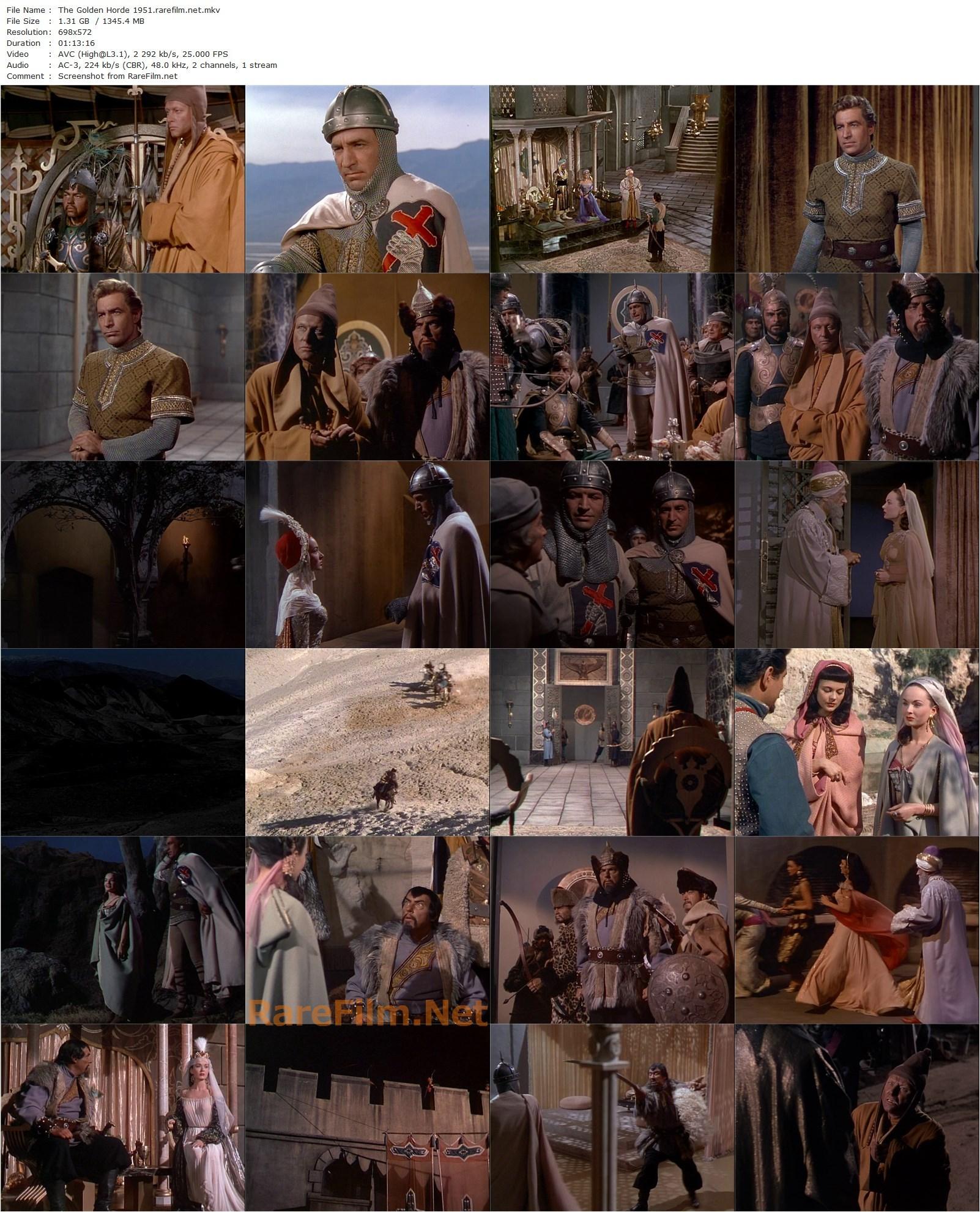 The Golden Horde (1951) George Sherman, Ann Blyth, David Farrar, George Macready-poster