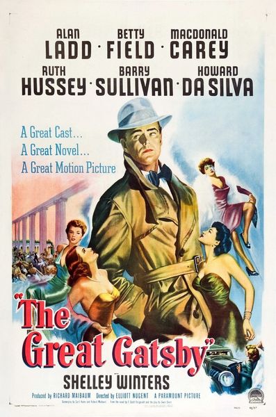 The Great Gatsby (1949) Elliott Nugent, Alan Ladd, Betty Field, Macdonald Carey, Drama