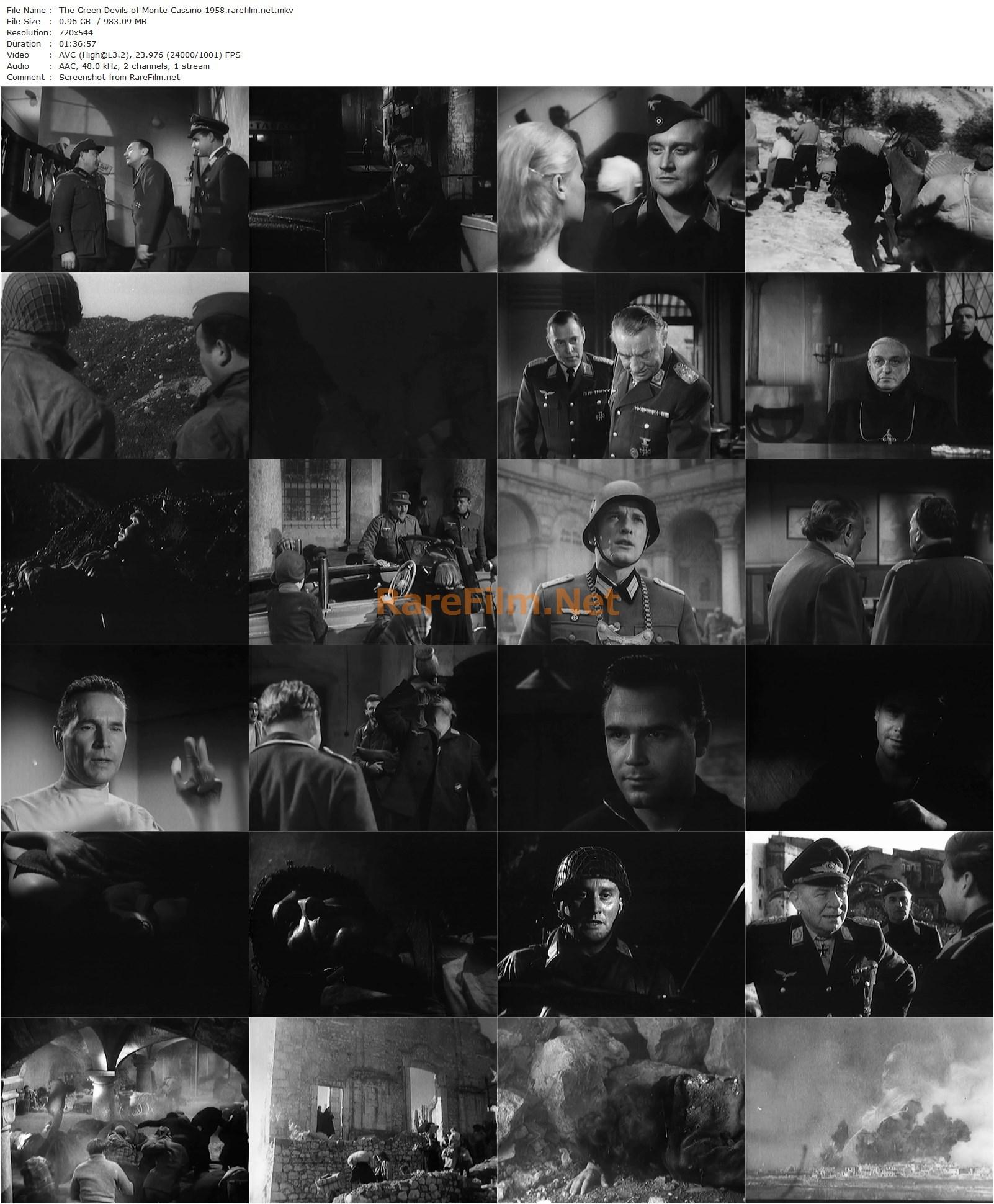 The Green Devils of Monte Cassino / Die grünen Teufel von Monte Cassino (1958) Harald Reinl, Joachim Fuchsberger, Elma Karlowa, Antje Geerk-poster