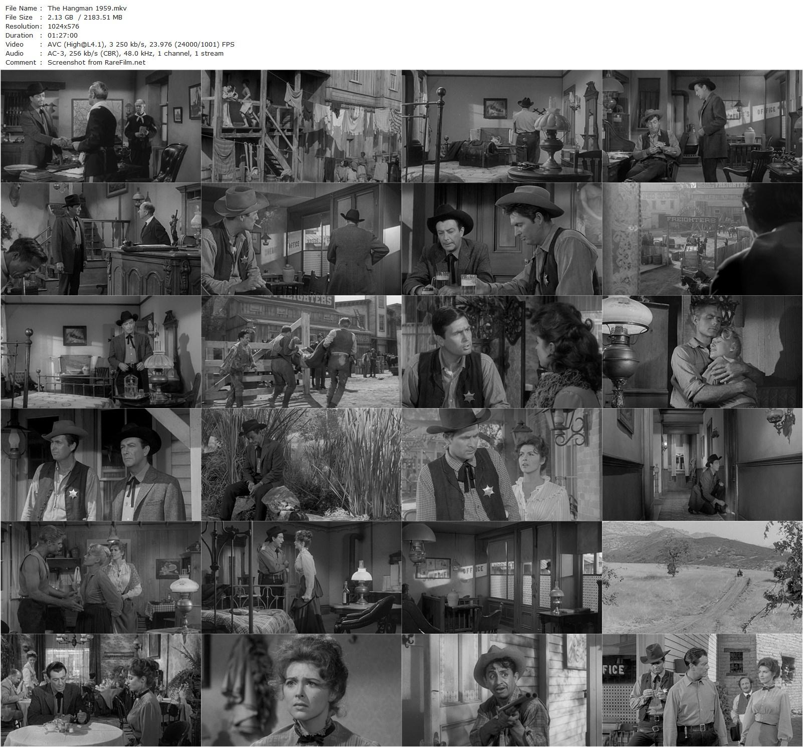 The Hangman (1959) Michael Curtiz, Robert Taylor, Tina Louise, Fess Parker-poster