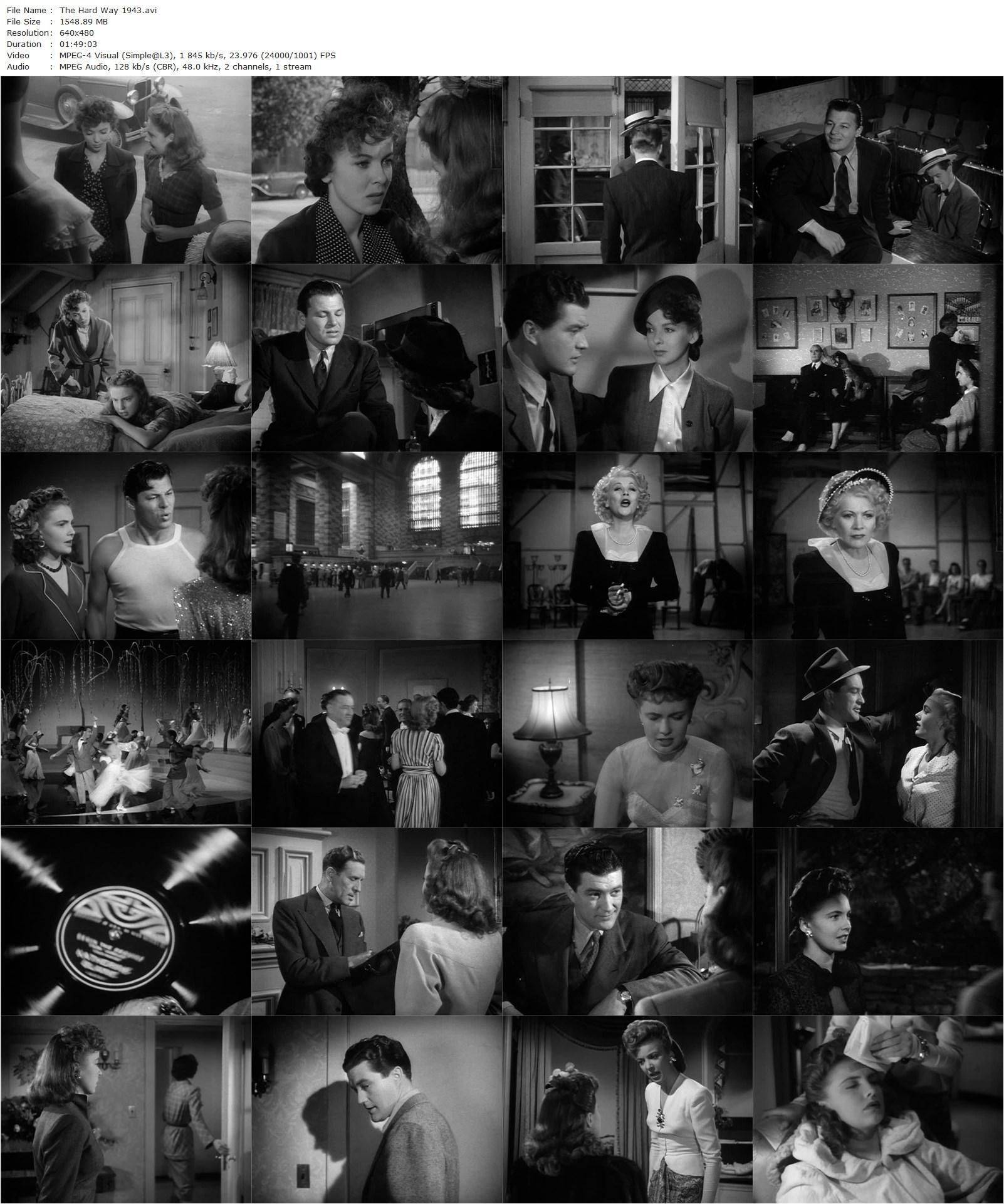 The Hard Way (1943) Vincent Sherman, Ida Lupino, Joan Leslie, Dennis Morgan-poster