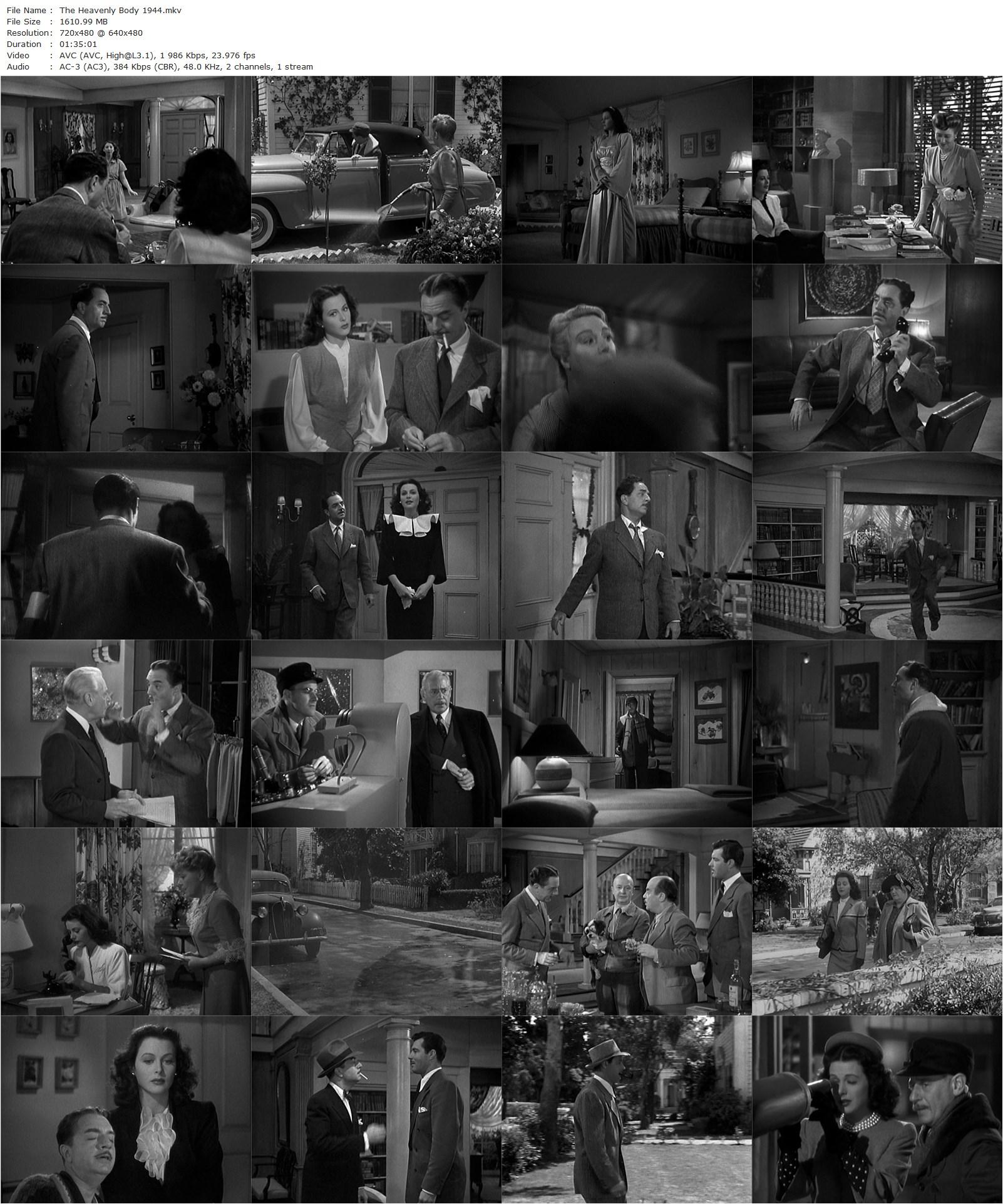 The Heavenly Body (1944) Alexander Hall, Vincente Minnelli, William Powell, Hedy Lamarr, James Craig-poster