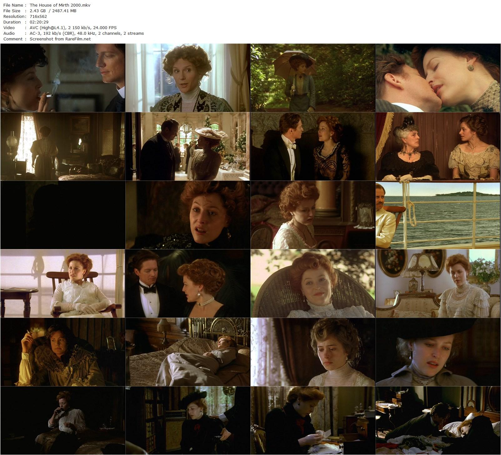 The House of Mirth (2000) Terence Davies, Gillian Anderson, Dan Aykroyd, Eleanor Bron-poster