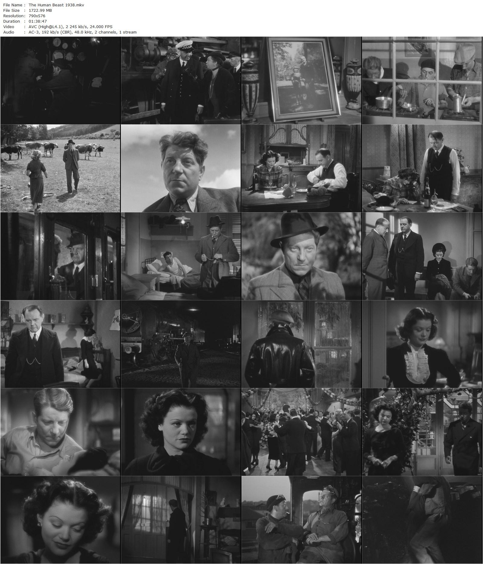 The Human Beast AKA La bête humaine (1938) Jean Renoir, Jean Gabin, Julien Carette, Simone Simon-poster