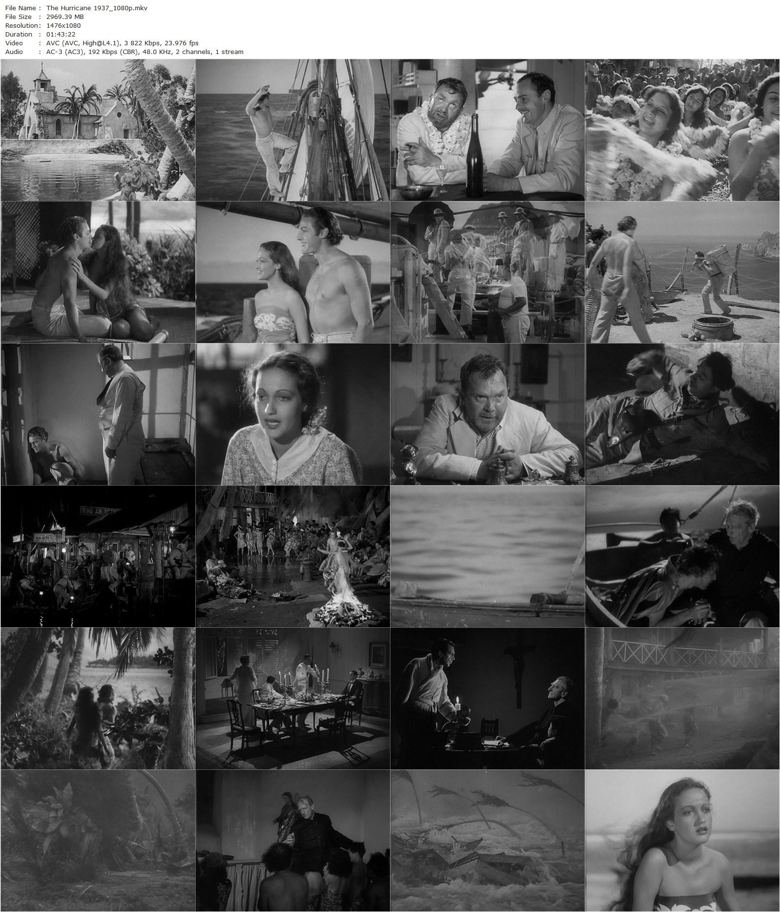 The Hurricane (1937) John Ford, Dorothy Lamour, Jon Hall, Mary Astor-poster