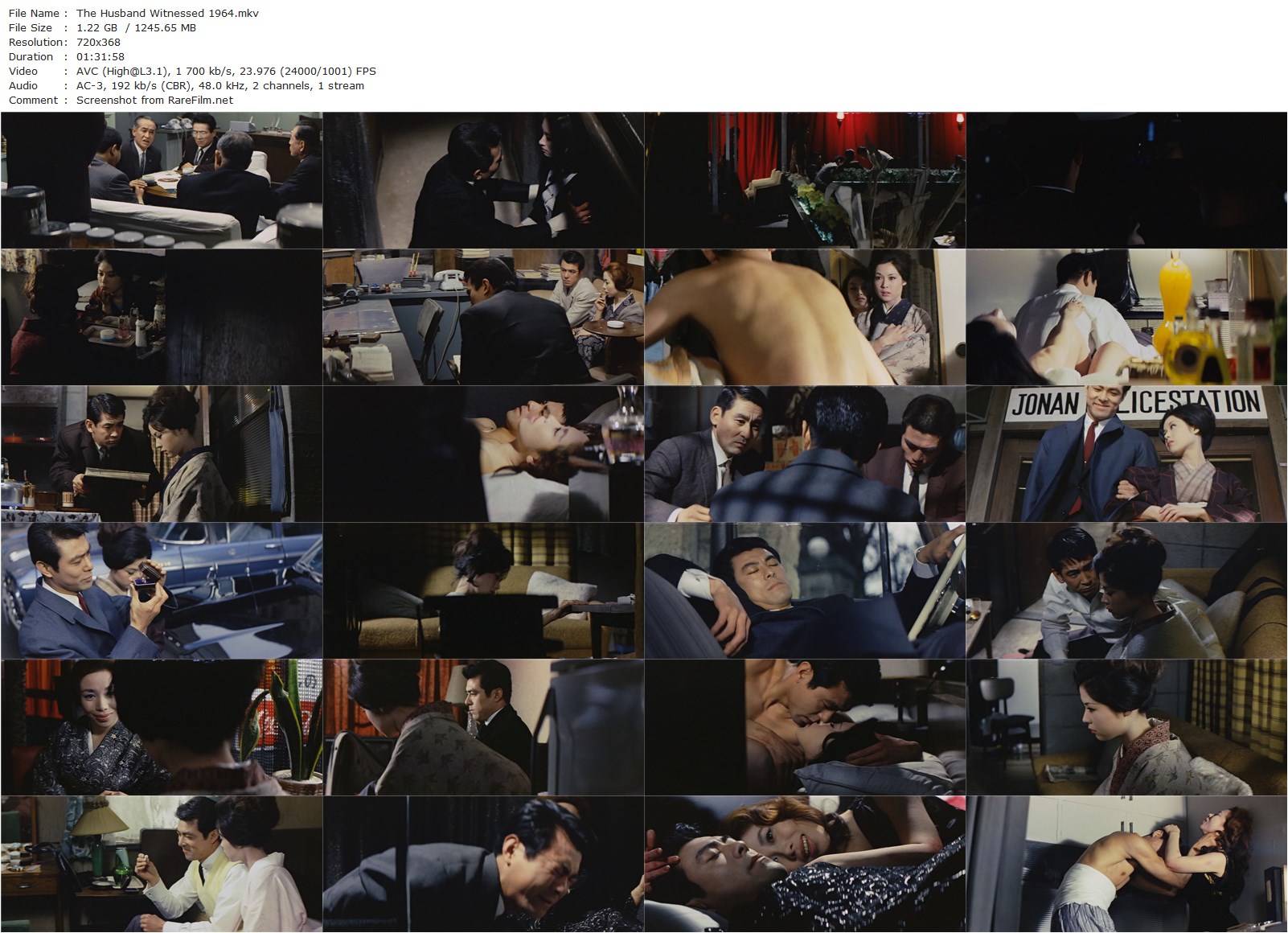 The Husband Witnessed (1964) Yasuzô Masumura, Ayako Wakao, Jirô Tamiya, Keizô Kawasaki-poster