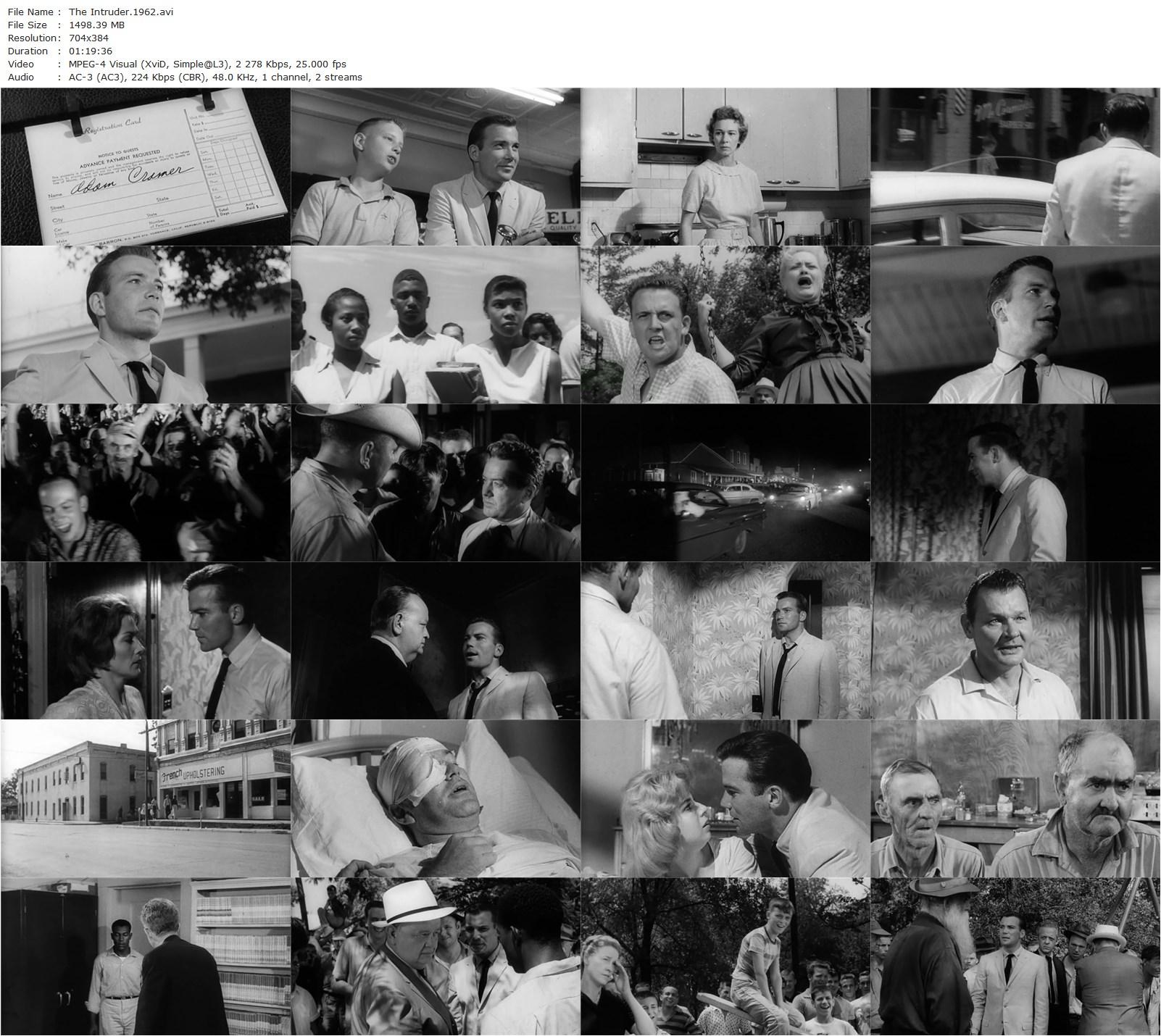 The Intruder (1962) Roger Corman, William Shatner, Frank Maxwell, Beverly Lunsford-poster