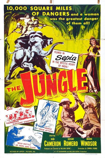 The Jungle (1952) William Berke, Rod Cameron, Cesar Romero, Marie Windsor, Adventure, Drama