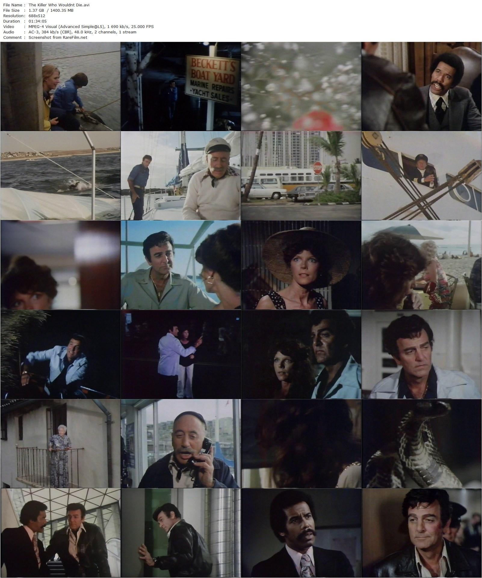 The Killer Who Wouldn’t Die (1976) William Hale, Mike Connors, Grégoire Aslan, Mariette Hartley-poster