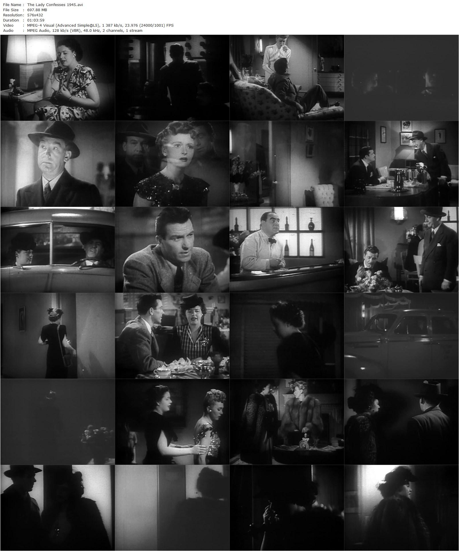 The Lady Confesses (1945) Sam Newfield, Mary Beth Hughes, Hugh Beaumont, Edmund MacDonald-poster