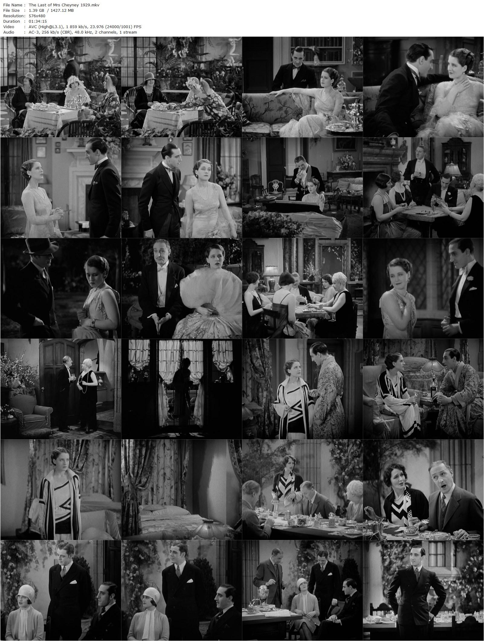 The Last of Mrs. Cheyney (1929) Sidney Franklin, Norma Shearer, Basil Rathbone, George Barraud-poster