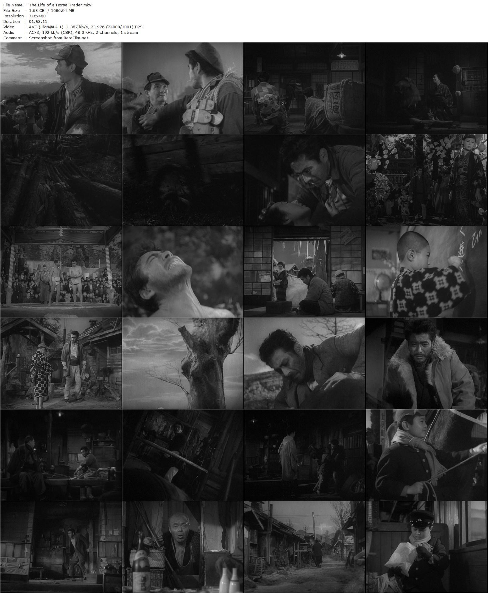 Bakurô ichidai / The Life of a Horse Trader (1951) Keigo Kimura, Toshirô Mifune, Machiko Kyô, Takashi Shimura-poster