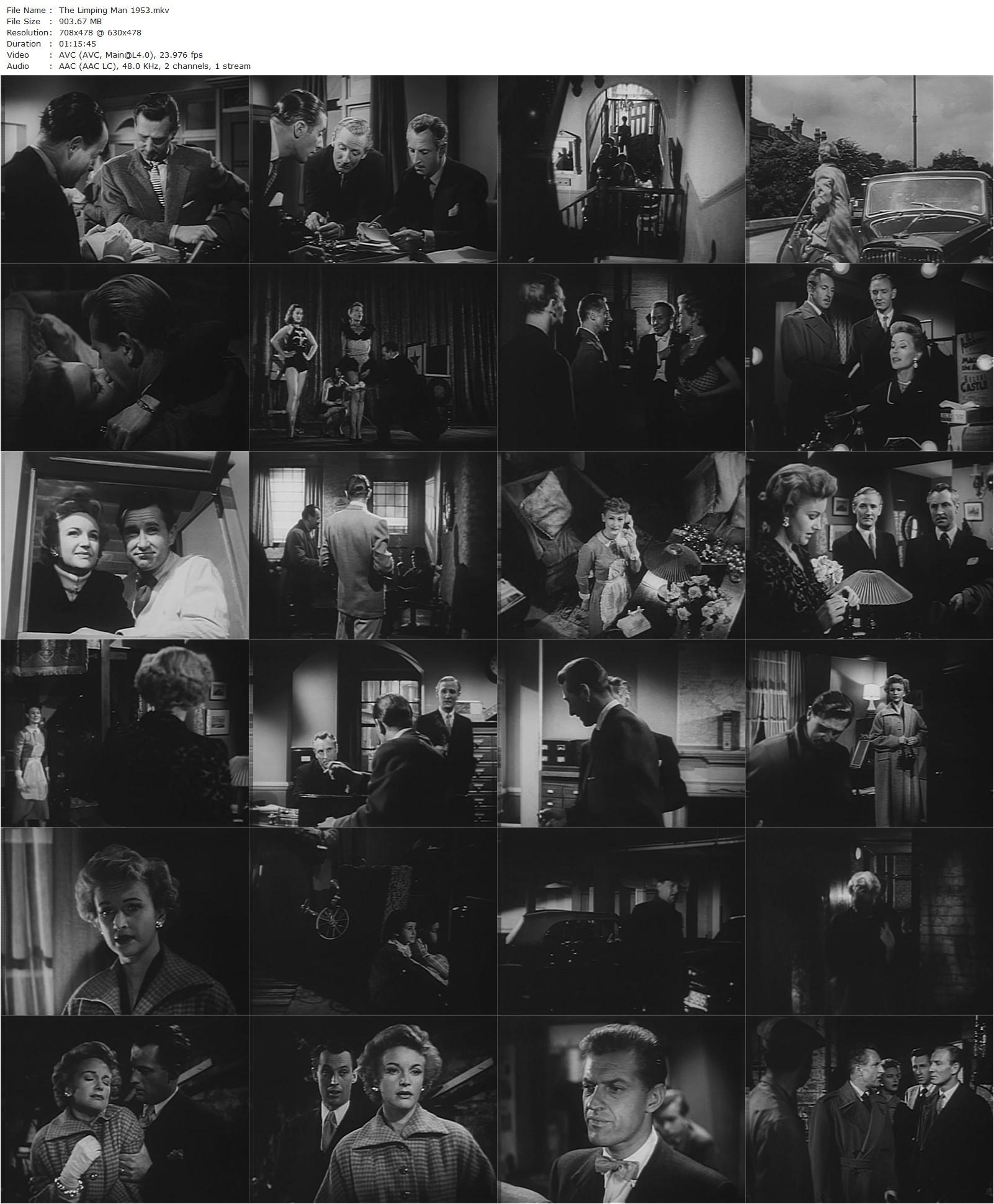 The Limping Man (1953) Cy Endfield, Lloyd Bridges, Moira Lister, Alan Wheatley-poster