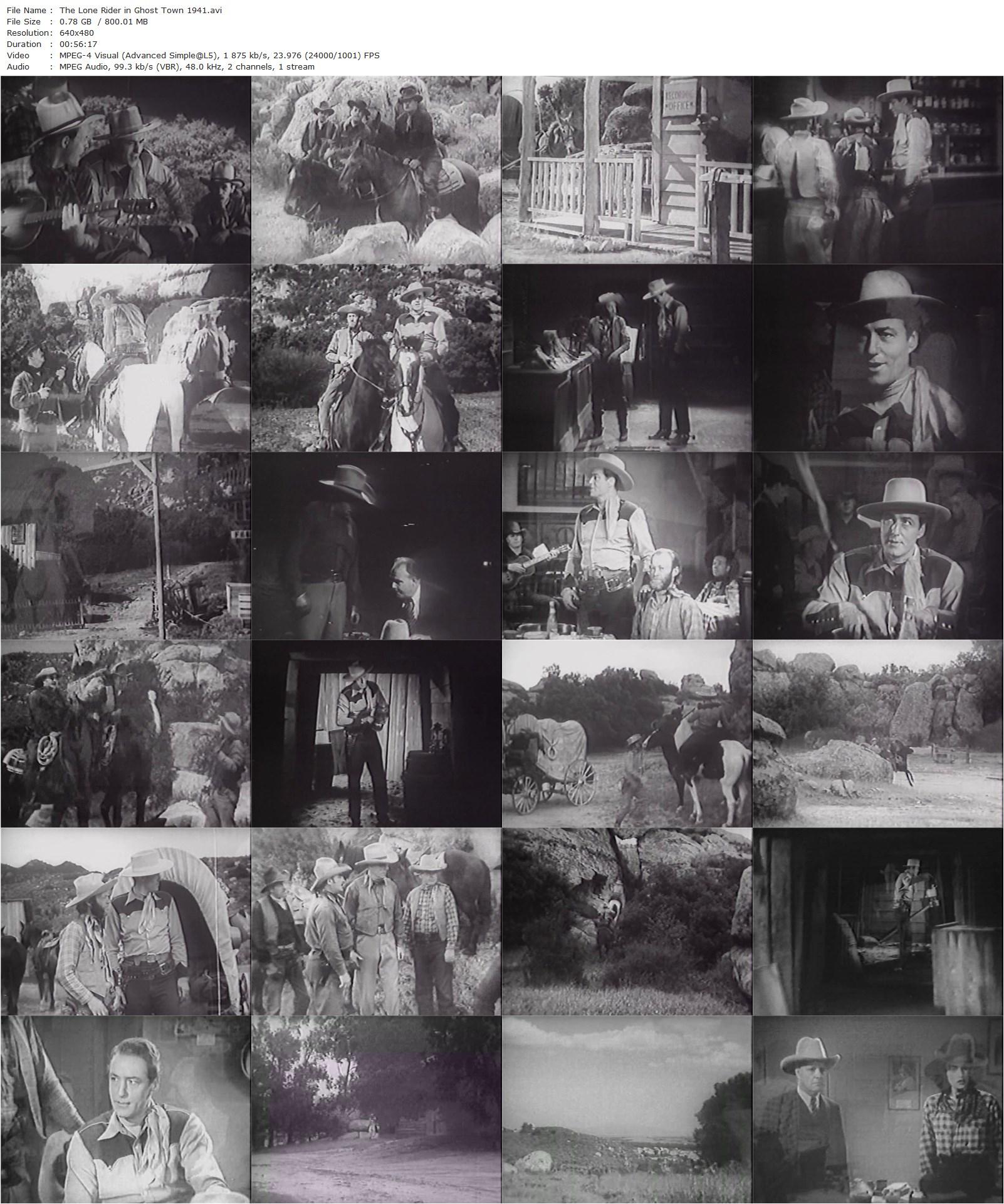 The Lone Rider in Ghost Town (1941) Sam Newfield, George Houston, Al St. John, Rebel Randall-poster