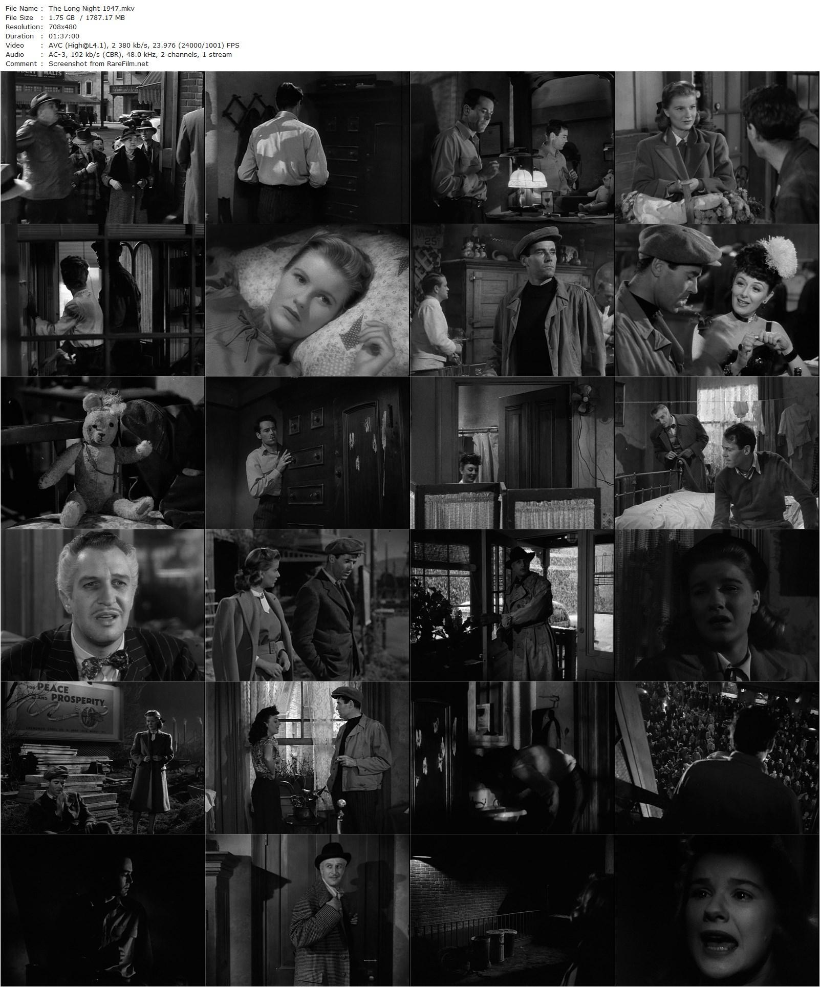 The Long Night (1947) Anatole Litvak, Henry Fonda, Barbara Bel Geddes, Vincent Price-poster