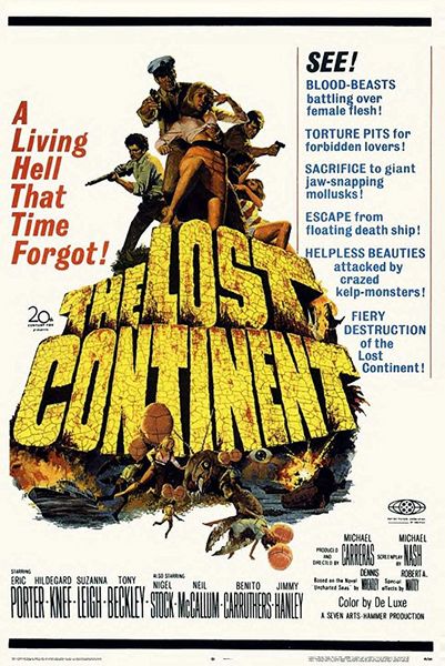 The Lost Continent (1968) Michael Carreras, Leslie Norman, Eric Porter, Hildegard Knef, Suzanna Leigh, Adventure, Fantasy
