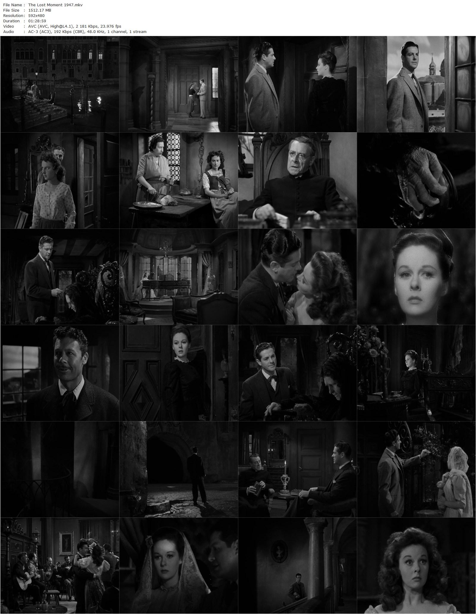 The Lost Moment (1947) Martin Gabel, Robert Cummings, Susan Hayward, Agnes Moorehead-poster