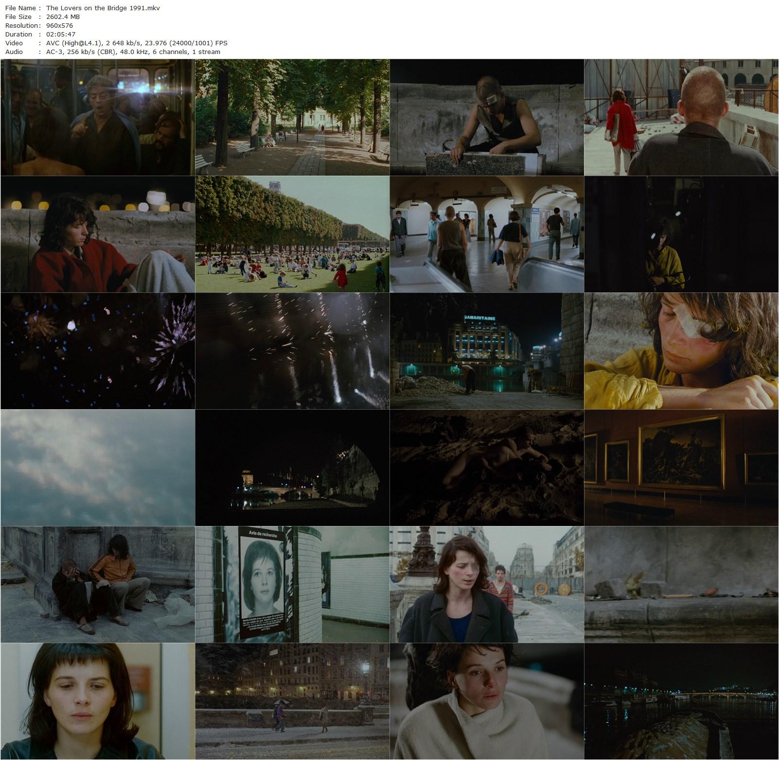 The Lovers on the Bridge AKA Les amants du Pont-Neuf (1991) Leos Carax, Juliette Binoche, Denis Lavant, Daniel Buain-poster