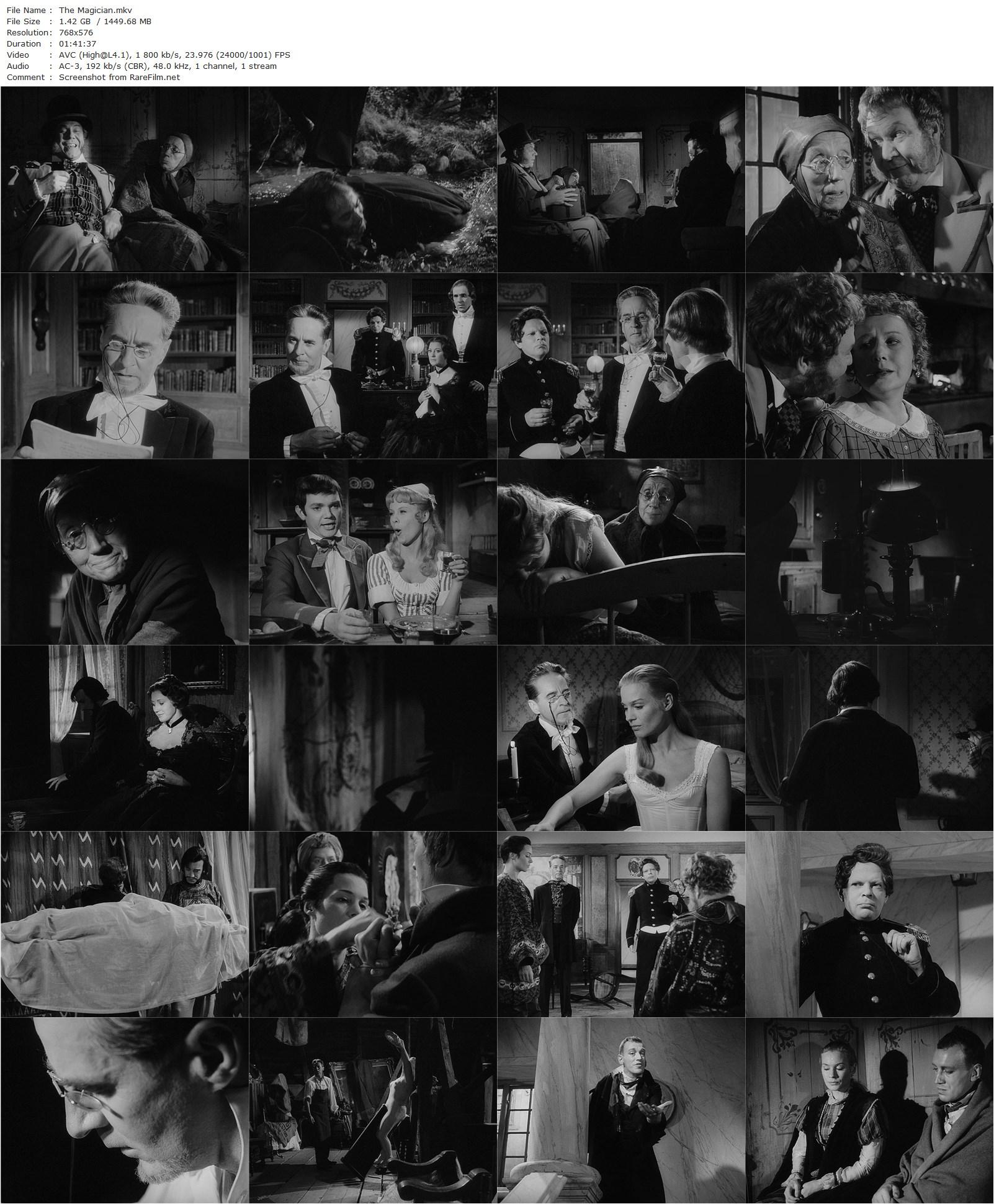 The Magician / Ansiktet (1958) Ingmar Bergman, Max von Sydow, Ingrid Thulin, Gunnar Björnstrand-poster