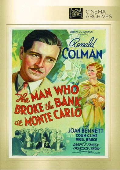 The Man Who Broke the Bank at Monte Carlo (1935) Stephen Roberts, Ronald Colman, Joan Bennett, Colin Clive, Comedy, Romance