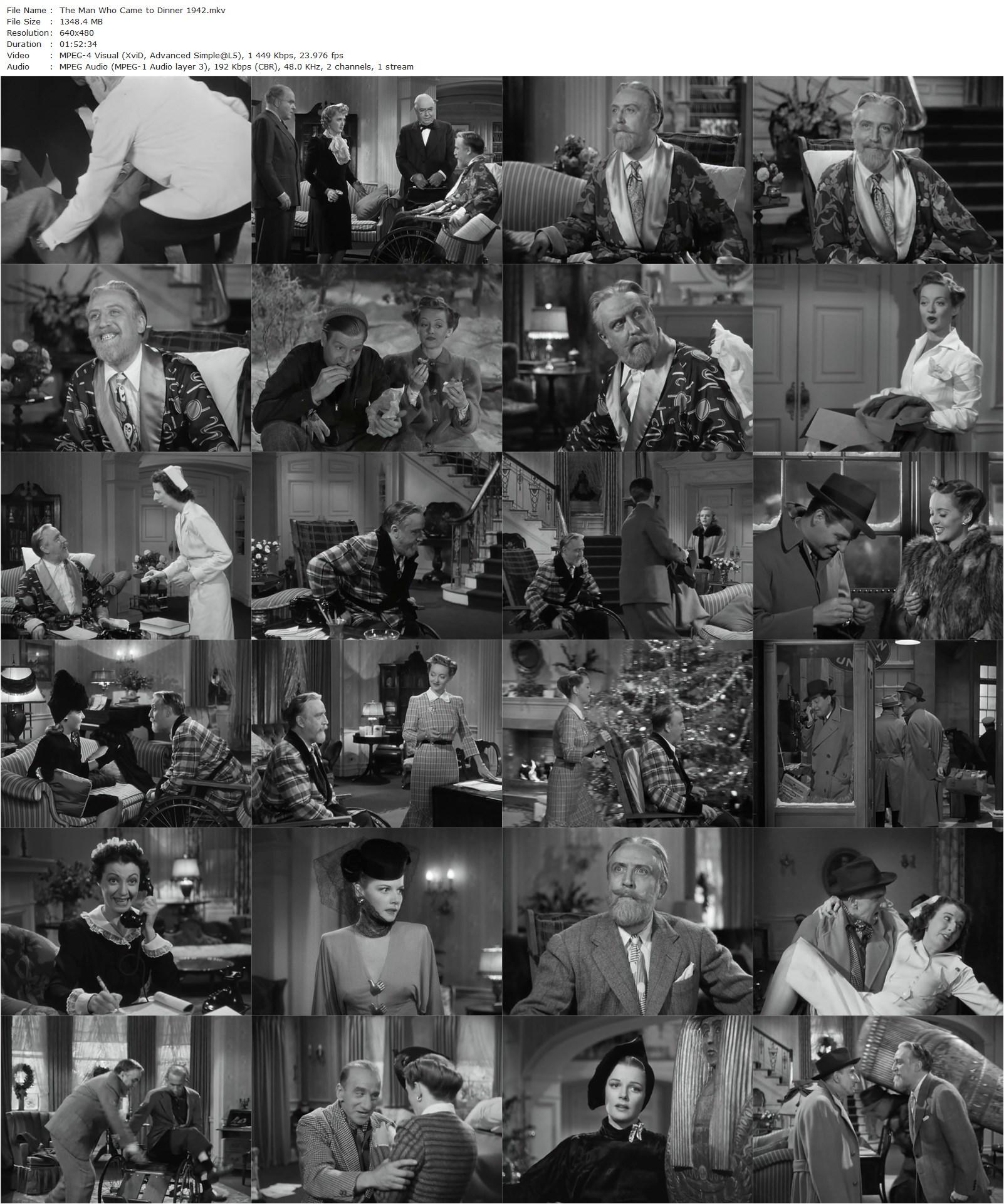 The Man Who Came to Dinner (1942) William Keighley, Bette Davis, Ann Sheridan, Monty Woolley-poster