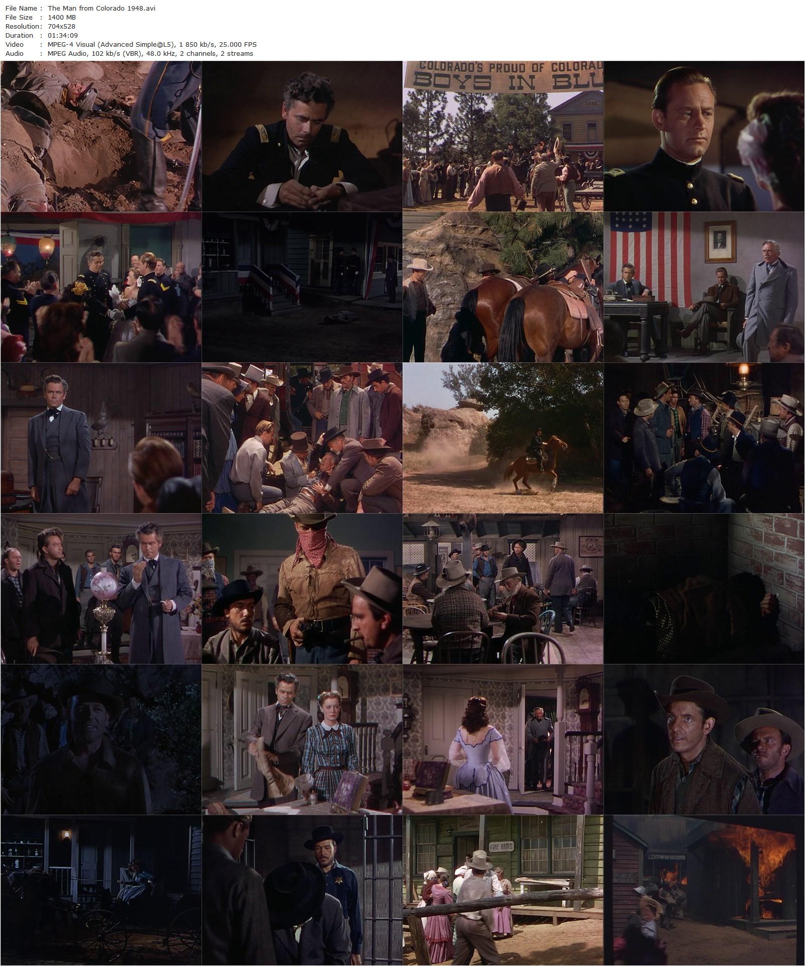 The Man from Colorado (1948) Henry Levin, Glenn Ford-poster