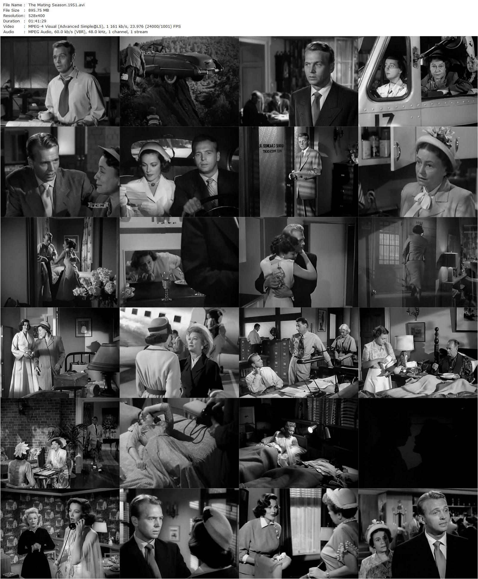 The Mating Season (1951) Mitchell Leisen, Gene Tierney, John Lund, Miriam Hopkins-poster