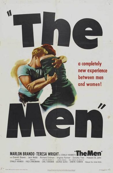 The Men (1950) Fred Zinnemann, Marlon Brando, Teresa Wright, Everett Sloane