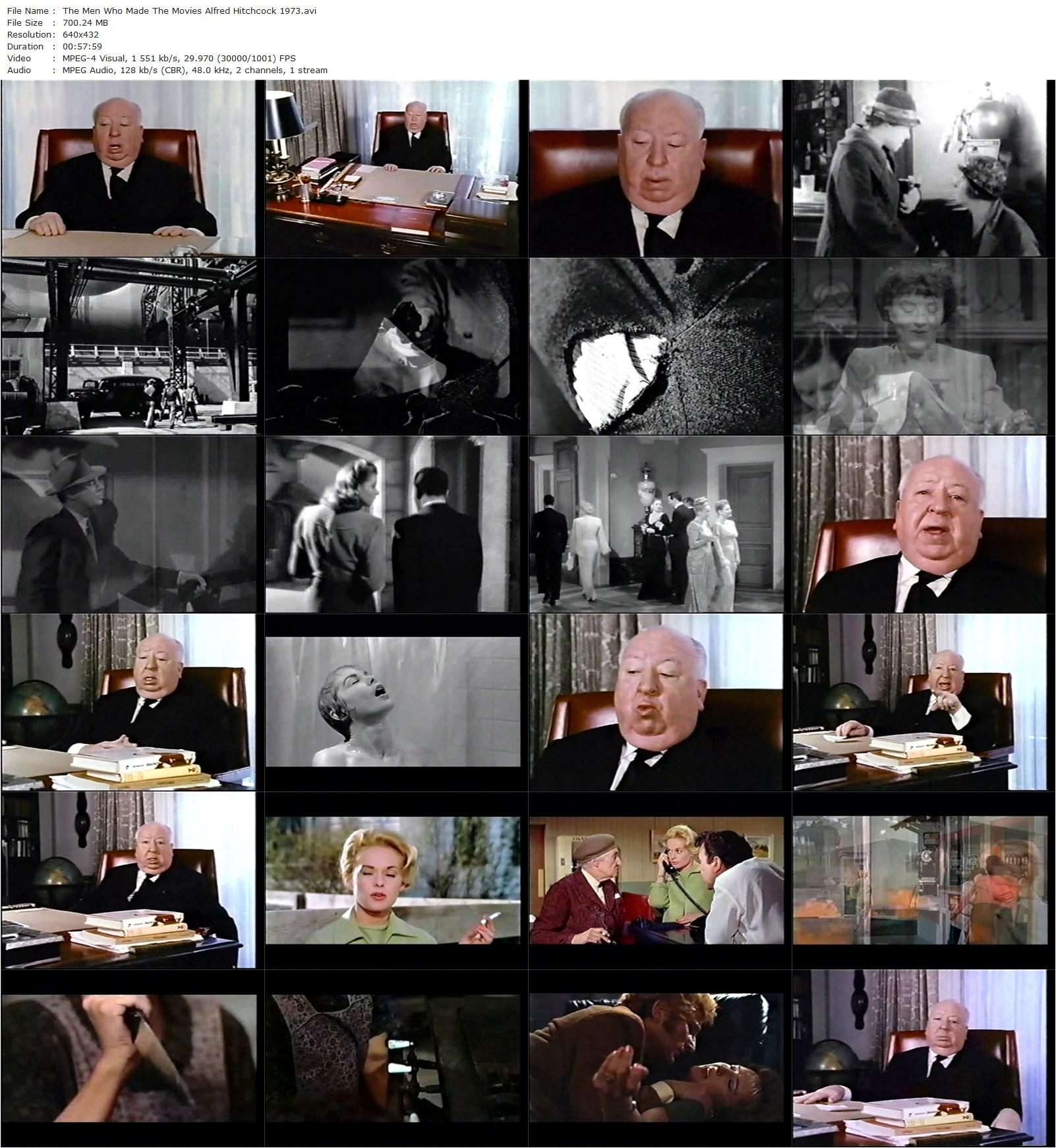 The Men Who Made the Movies: Alfred Hitchcock (1973) Richard Schickel, Alfred Hitchcock, Cliff Robertson-poster