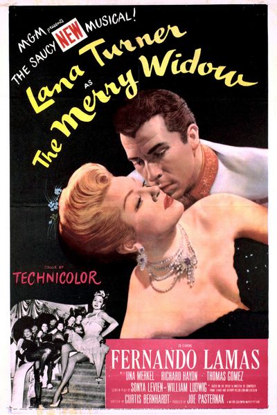 The Merry Widow (1952) Curtis Bernhardt, Lana Turner, Fernando Lamas, Una Merkel