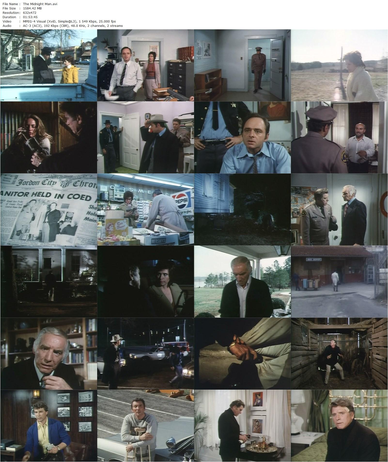 The Midnight Man (1974) Roland Kibbee, Burt Lancaster, Susan Clark, Cameron Mitchell-poster