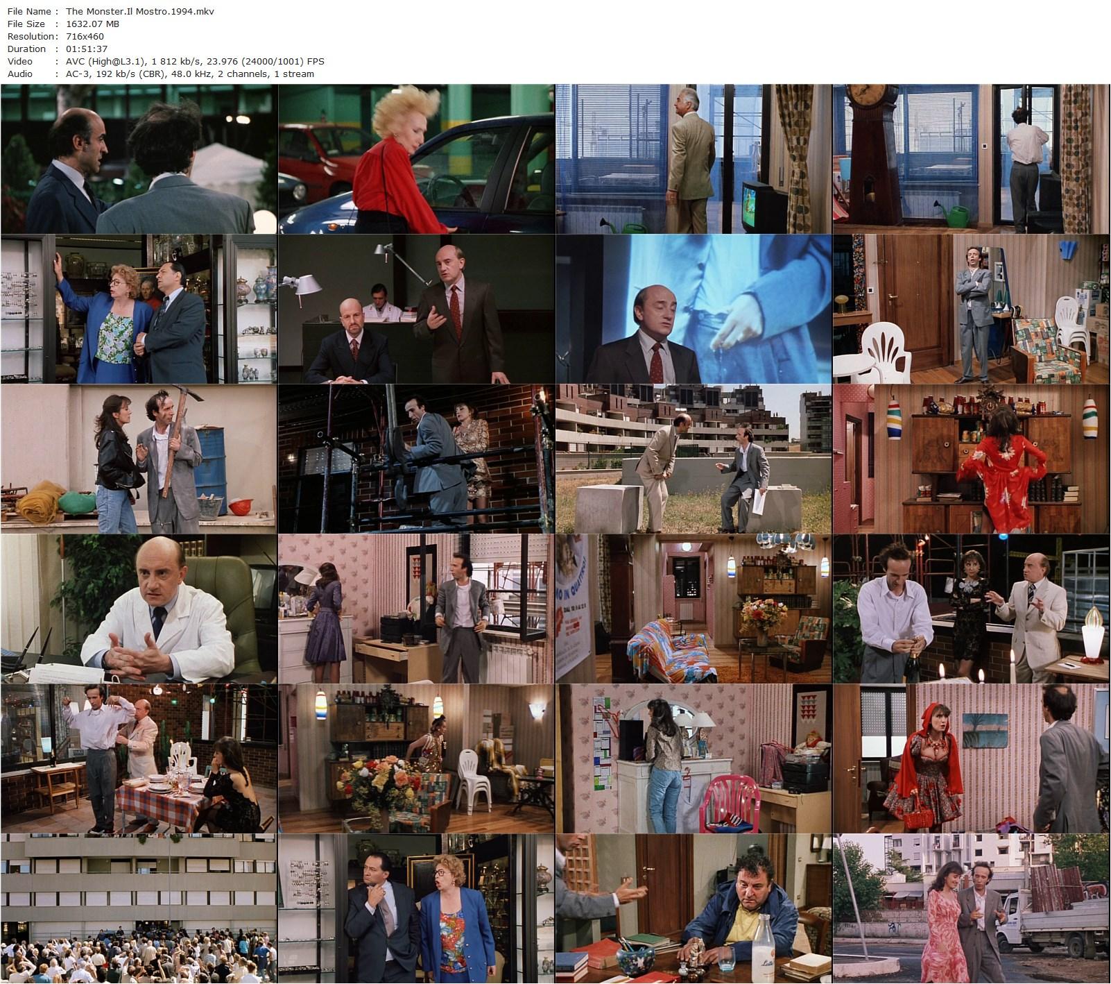 The Monster AKA Il mostro (1994) Roberto Benigni, Michel Blanc, Nicoletta Braschi-poster