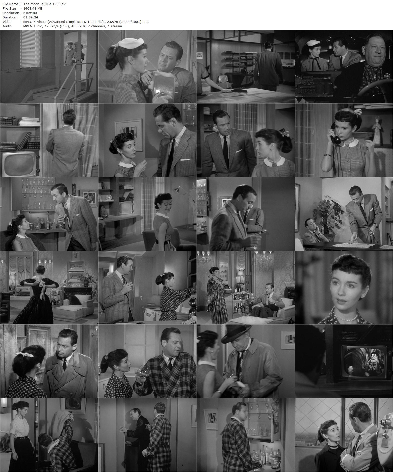 The Moon Is Blue (1953) Otto Preminger, William Holden, David Niven, Maggie McNamara-poster