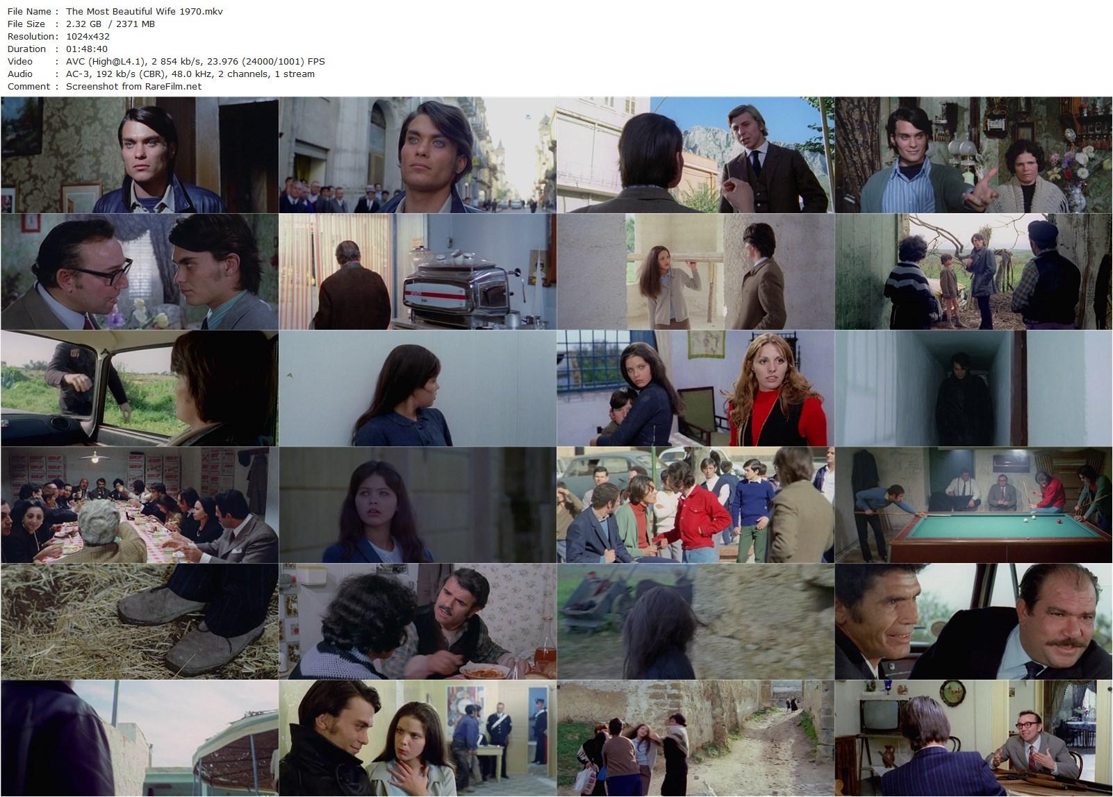 The Most Beautiful Wife / La moglie più bella (1970) Damiano Damiani, Alessio Orano, Ornella Muti, Tano Cimarosa-poster