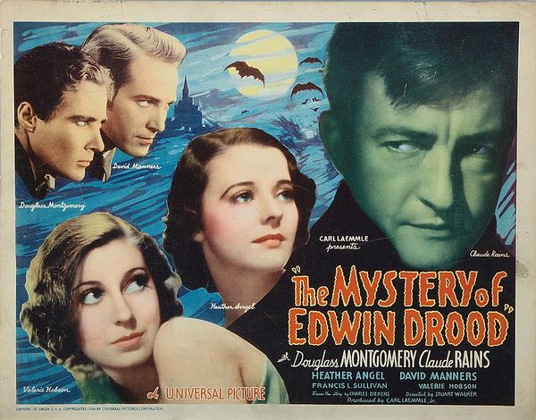 The Mystery of Edwin Drood (1935) Stuart Walker, Claude Rains, Douglass Montgomery, Heather Angel, Drama, Horror, Mystery, Romance