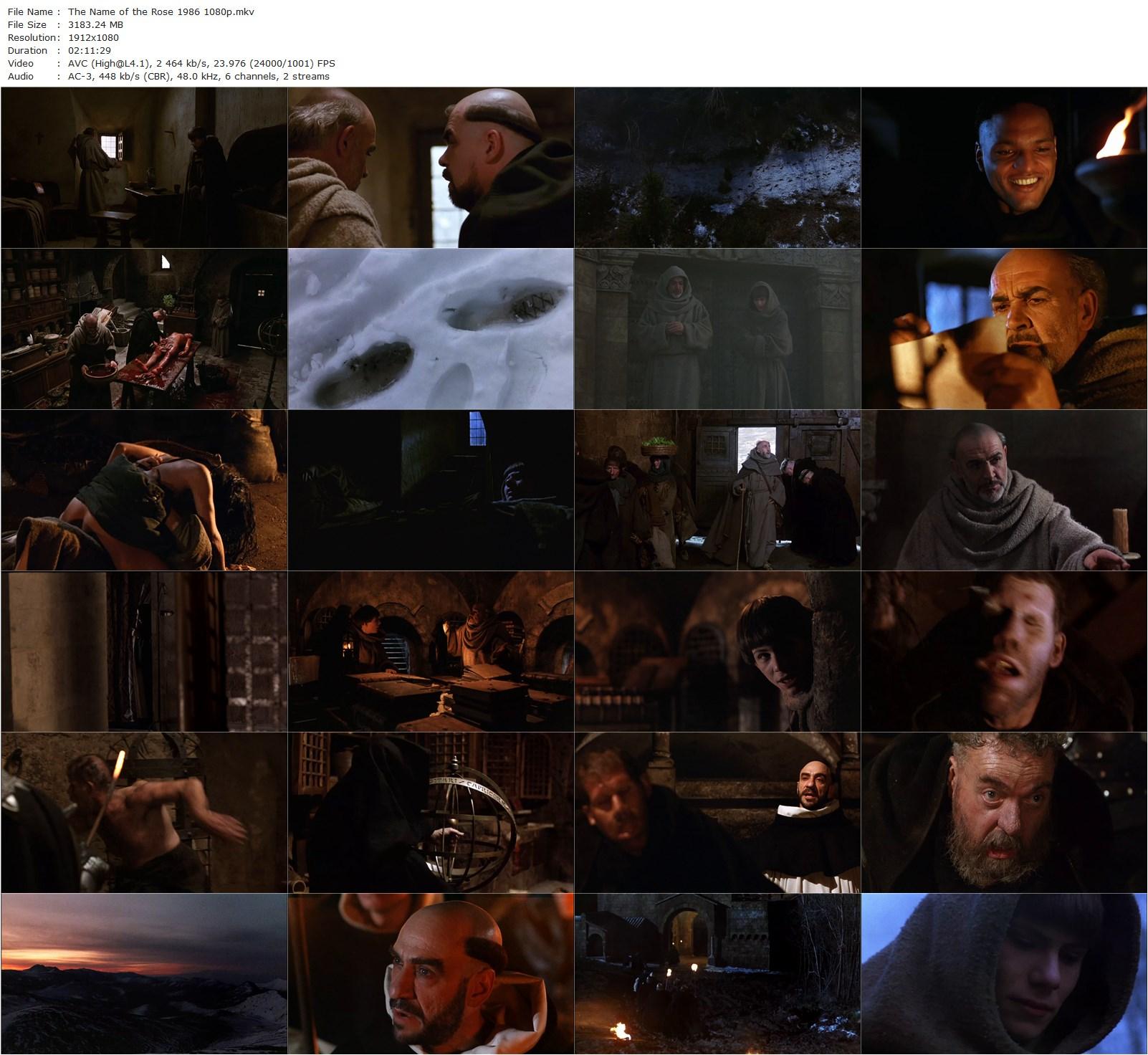 The Name of the Rose AKA Der Name der Rose (1986) Jean-Jacques Annaud, Sean Connery, Christian Slater, Helmut Qualtinger-poster