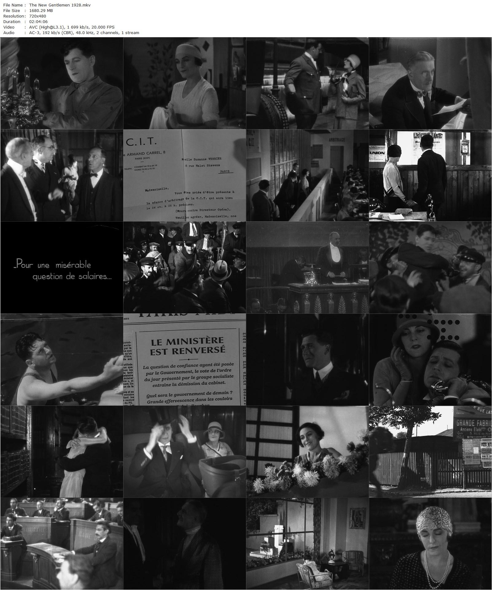 The New Gentlemen / Les nouveaux messieurs (1929) Jacques Feyder, Albert Préjean, Gaby Morlay, Charles Barrois-poster