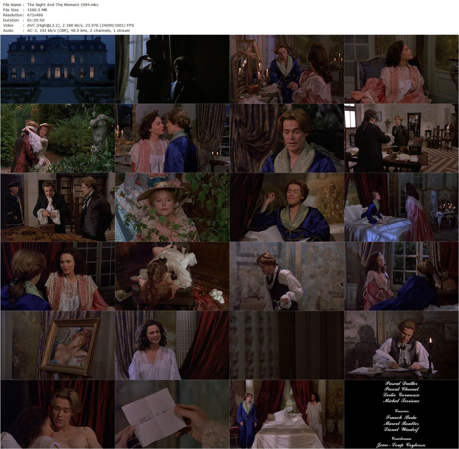 The Night and the Moment (1994) Anna Maria Tatò, Ivan Bacciocchi, Jean-Claude Carrière, Axelle Cummings-poster