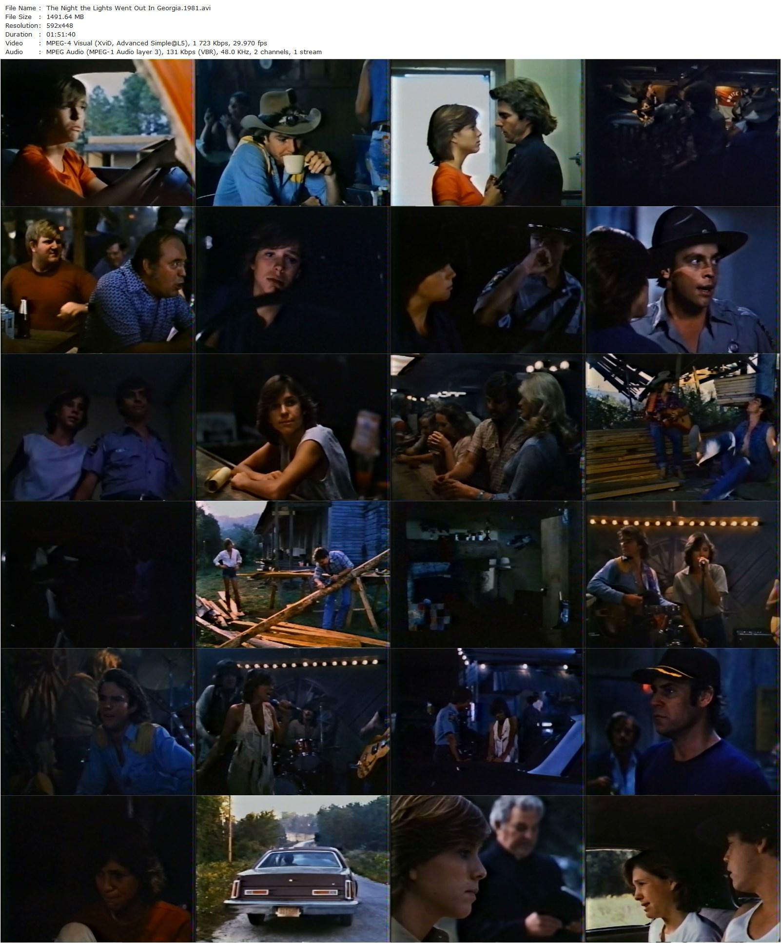 The Night the Lights Went Out in Georgia (1981) Ron Maxwell, Kristy McNichol, Dennis Quaid, Mark Hamill-poster