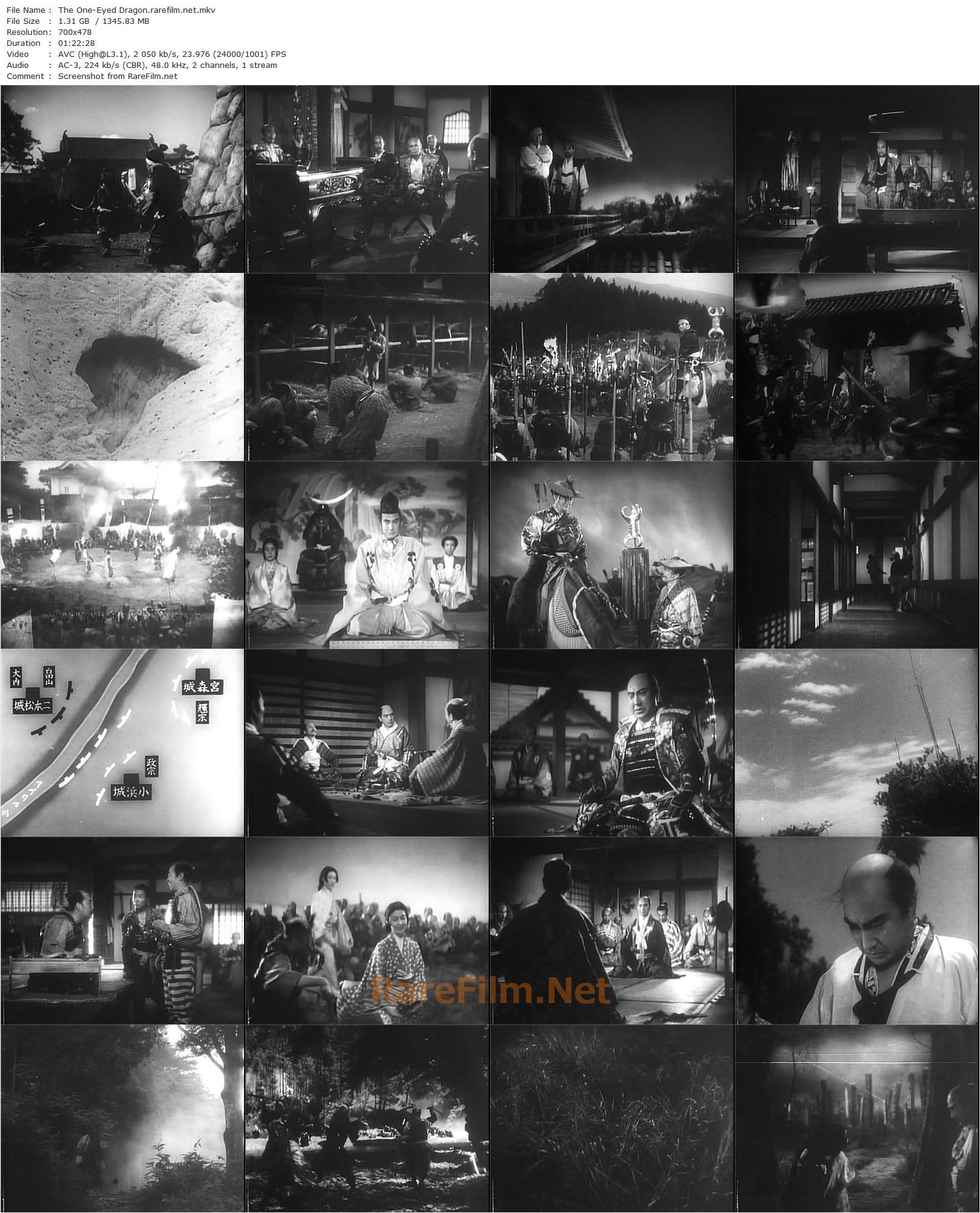 One-Eyed Dragon / Doku-ganryû Masamune (1942) Hiroshi Inagaki, Chiezô Kataoka, Ryûnosuke Tsukigata, Haruyo Ichikawa-poster