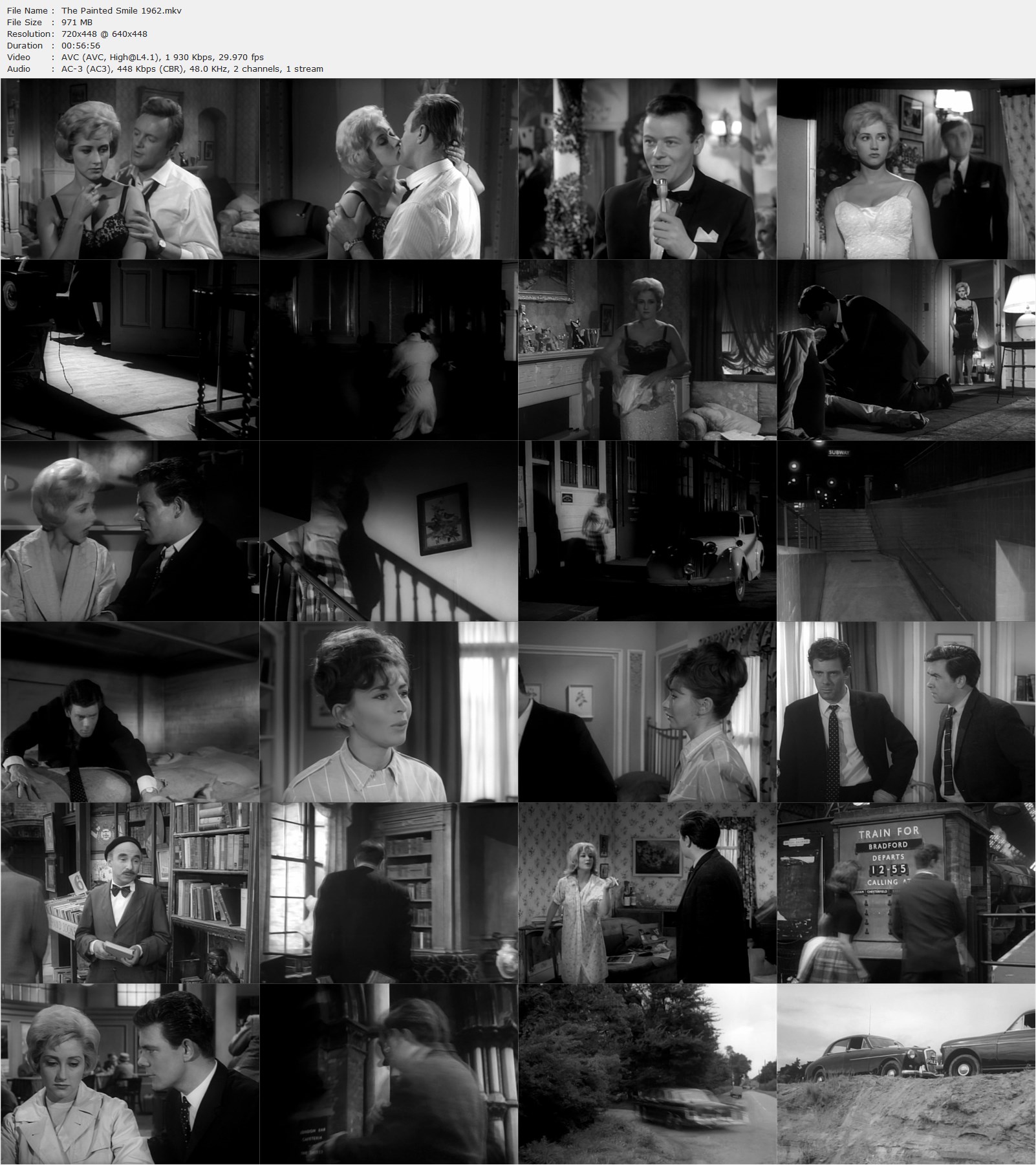 The Painted Smile (1962) Lance Comfort, Liz Fraser, Kenneth Griffith, Peter Reynolds-poster