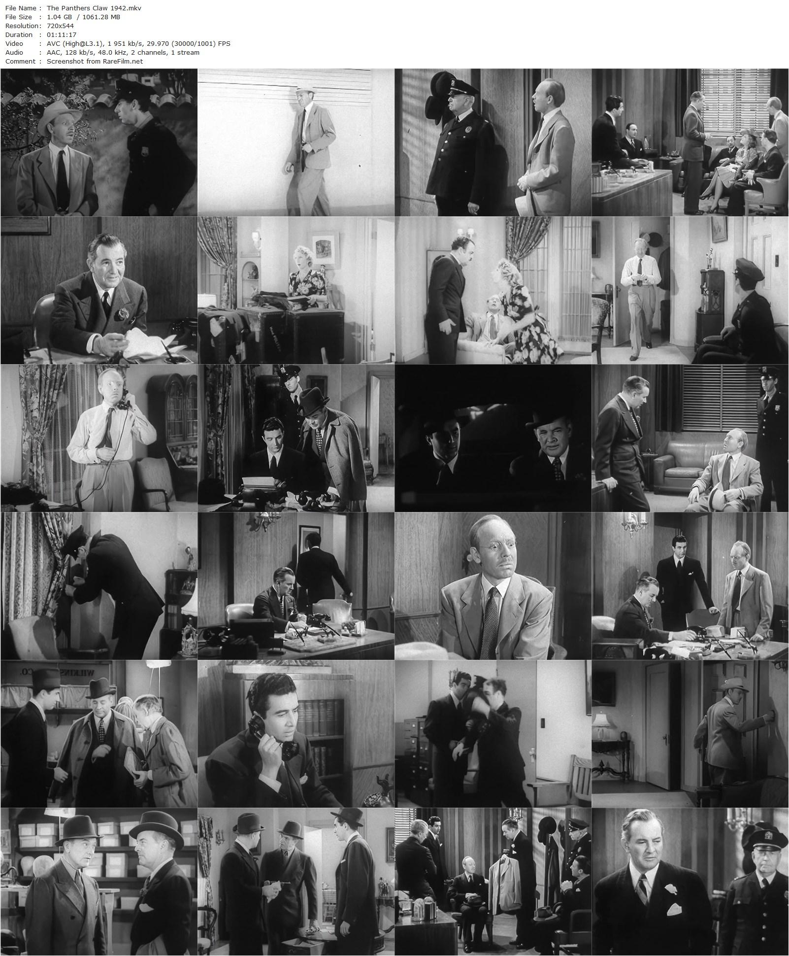 The Panther’s Claw (1942) William Beaudine, Sidney Blackmer, Rick Vallin, Byron Foulger-poster