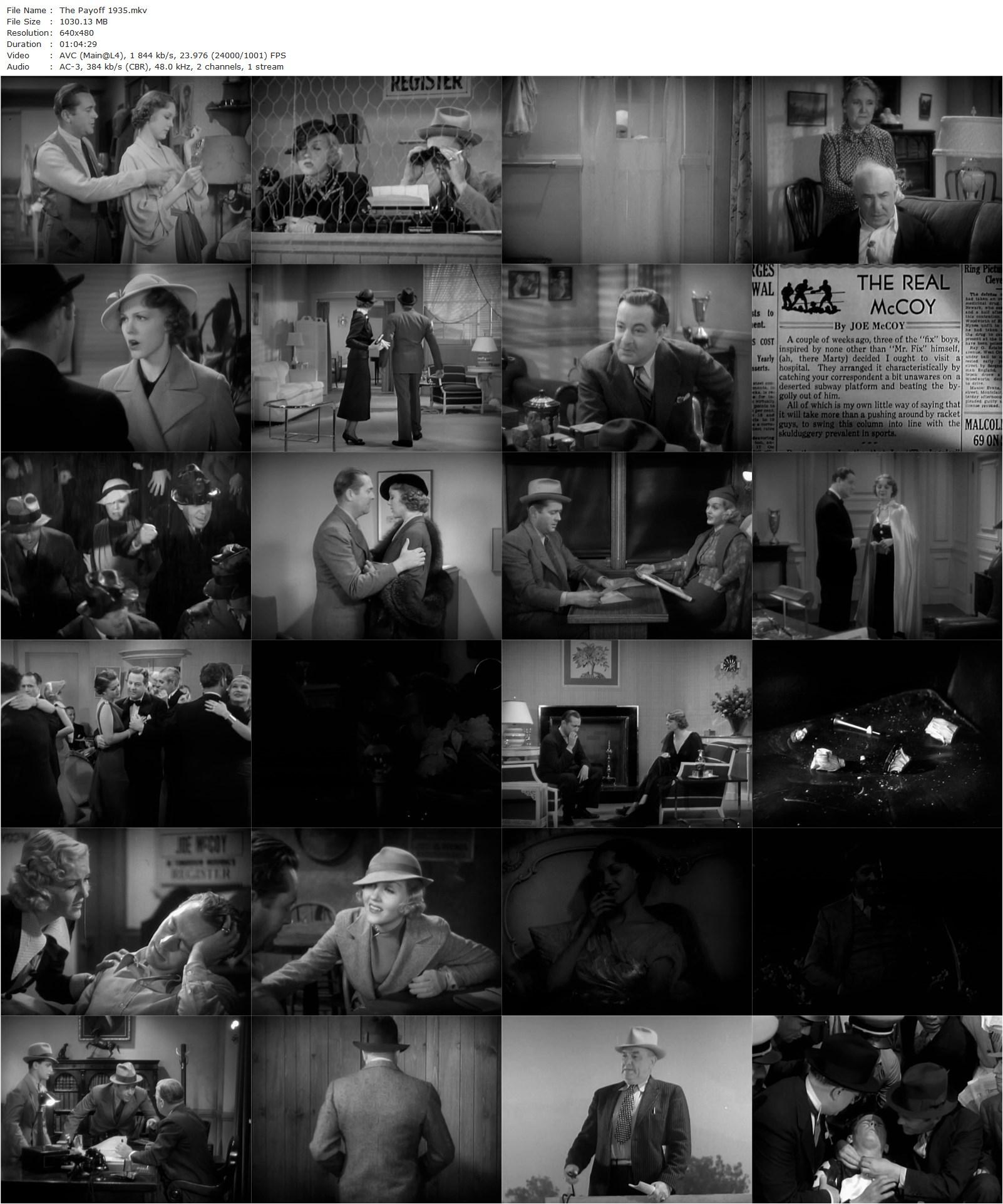 The Payoff (1935) Robert Florey, James Dunn, Claire Dodd, Patricia Ellis-poster