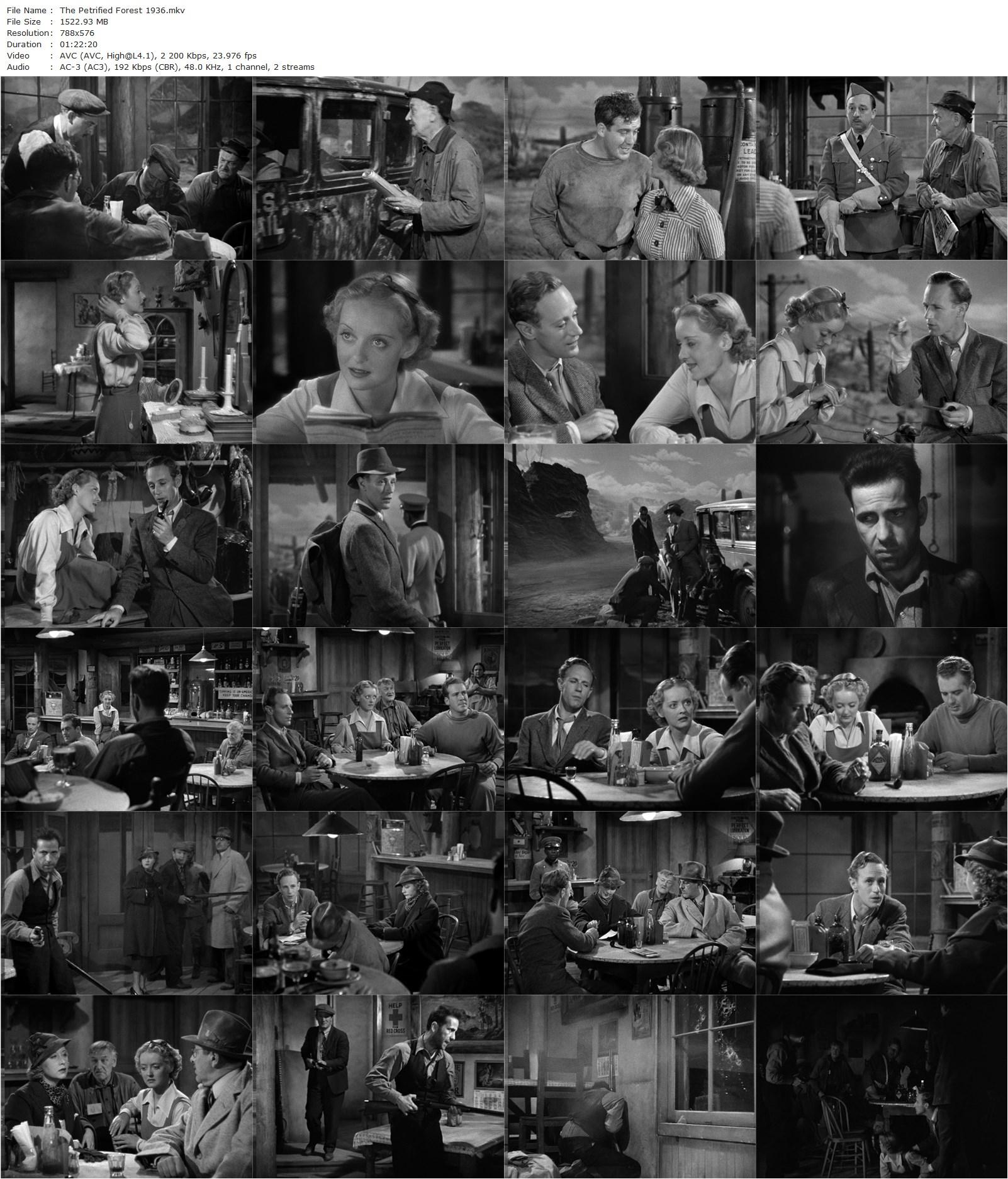 The Petrified Forest (1936) Archie Mayo, Leslie Howard, Humphrey Bogart, Bette Davis-poster