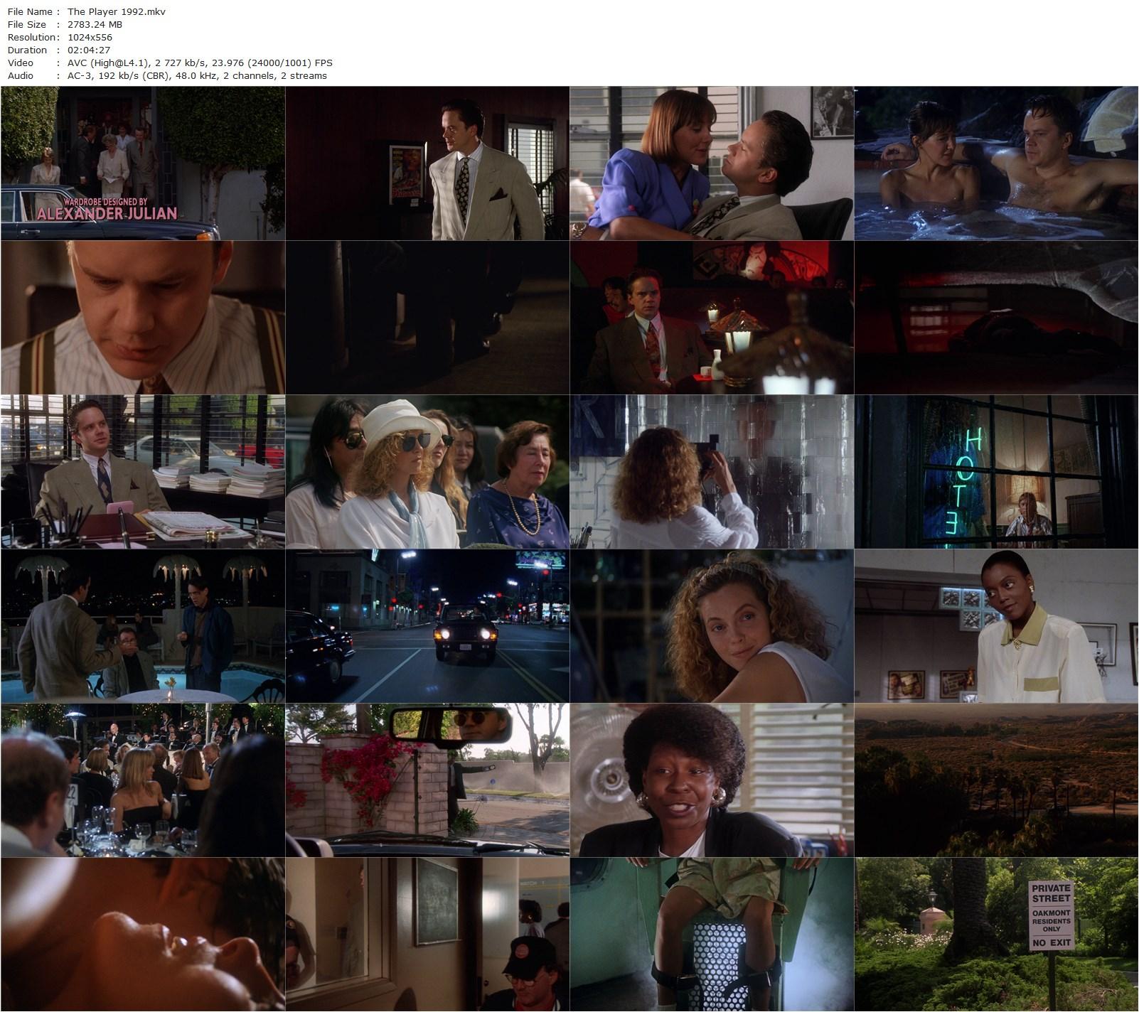 The Player (1992) Robert Altman, Tim Robbins, Greta Scacchi, Fred Ward-poster