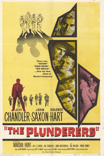 The Plunderers (1960) Joseph Pevney, Jeff Chandler, John Saxon, Dolores Hart